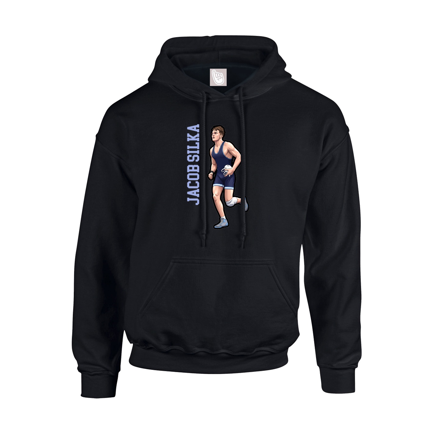 Youth Hoodie — Name Vertical in Black