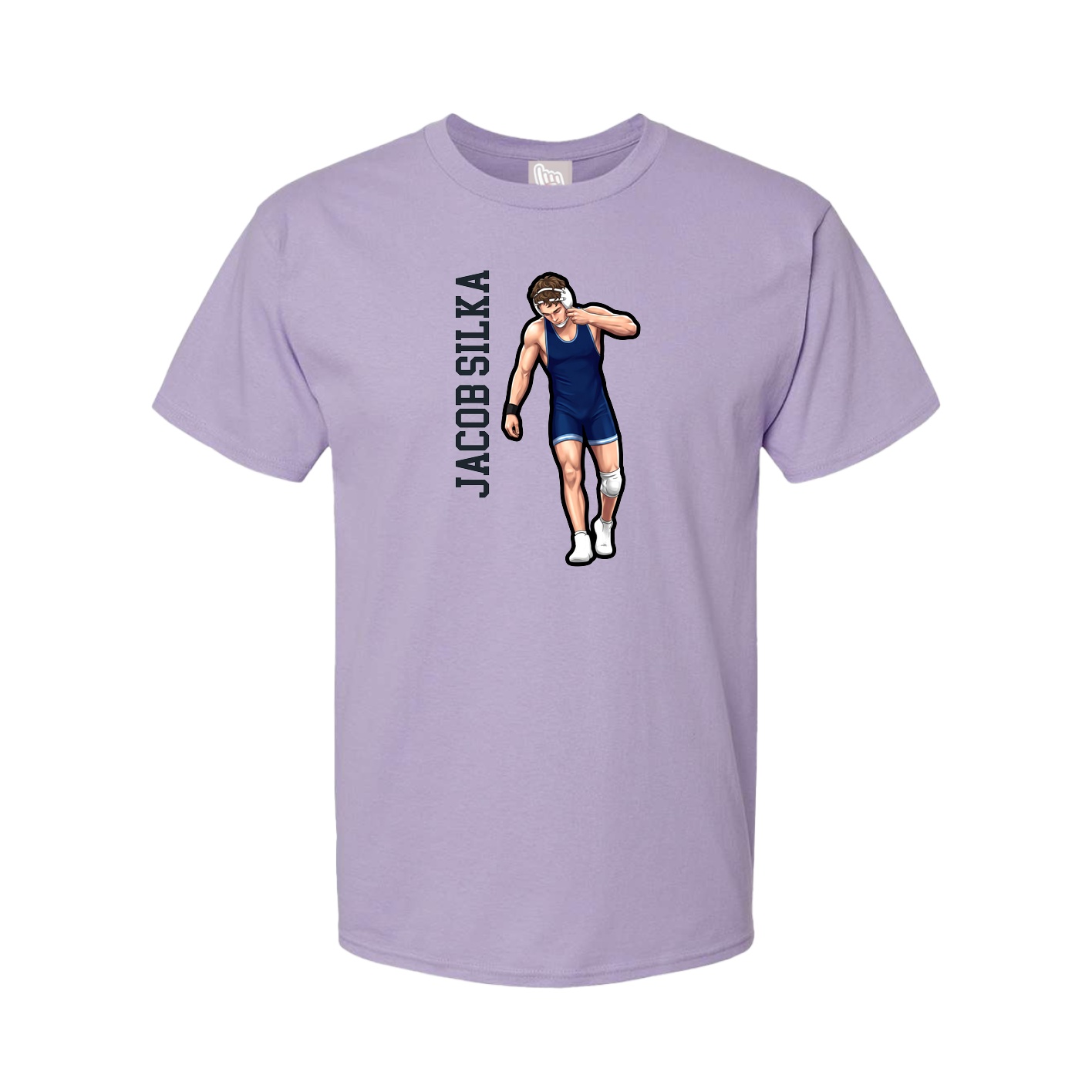 Youth Tee — Name Vertical in Purple