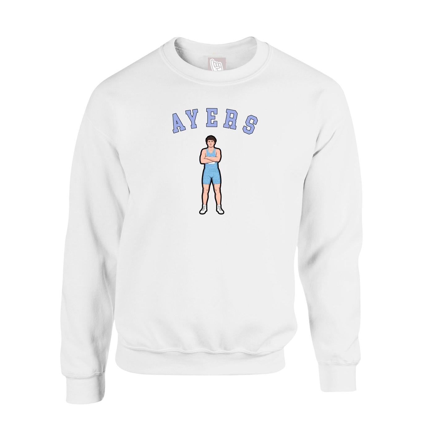 Fleece Crew — Shirsey Arch in White