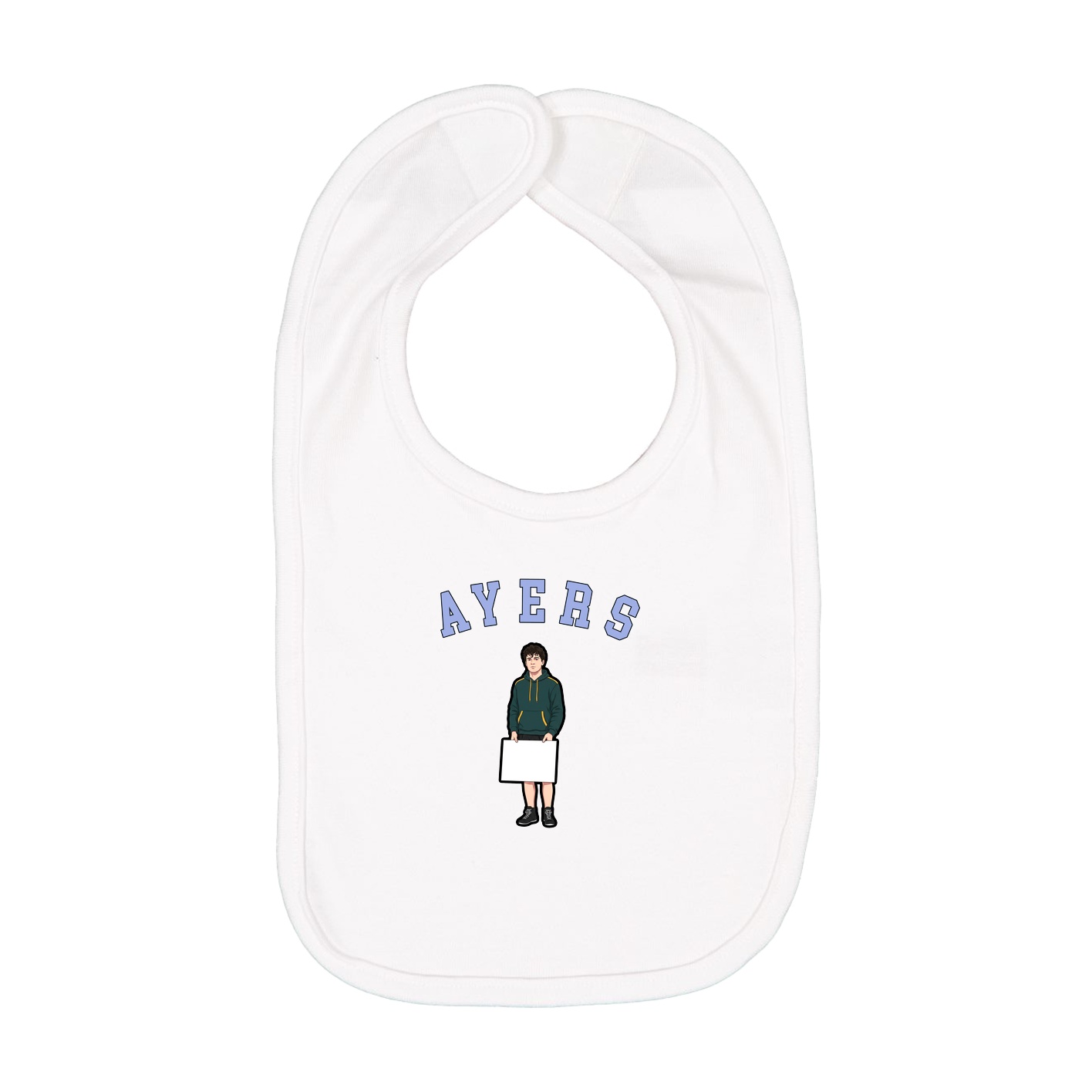 Infant Bib — Shirsey Arch in White