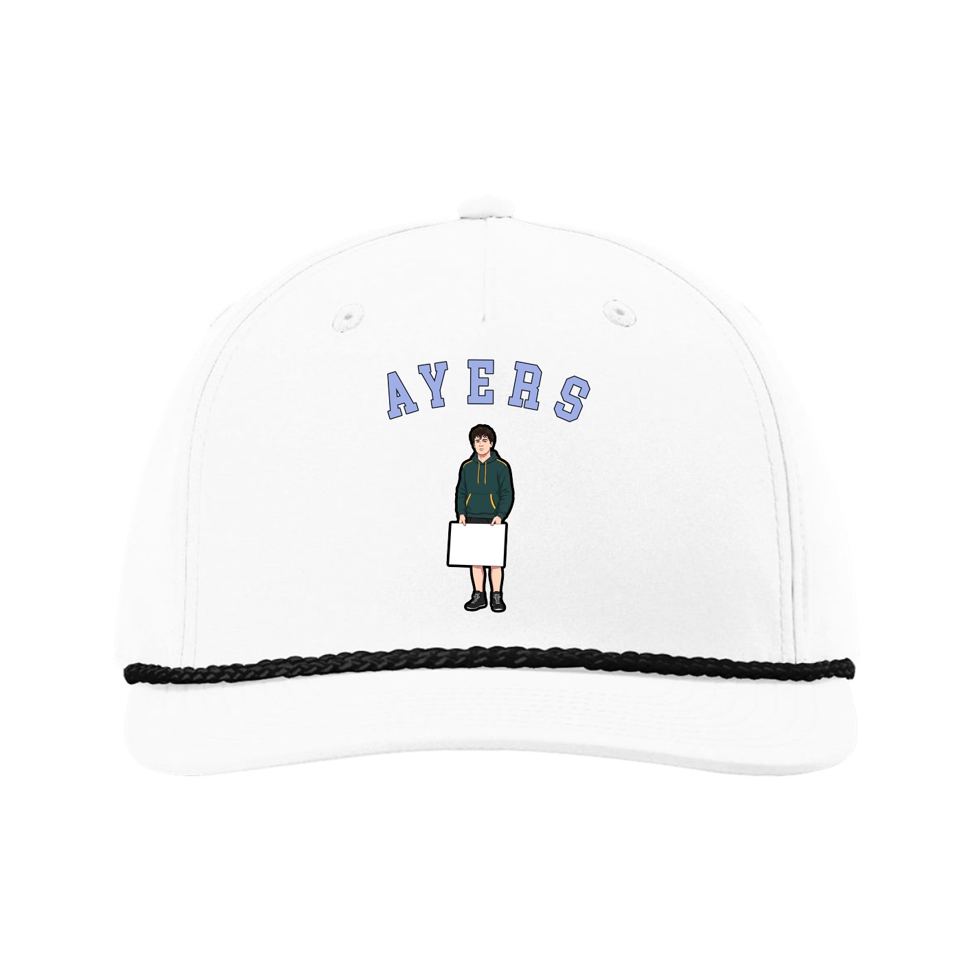 Five-Panel Classic Rope Cap — Shirsey Arch in White