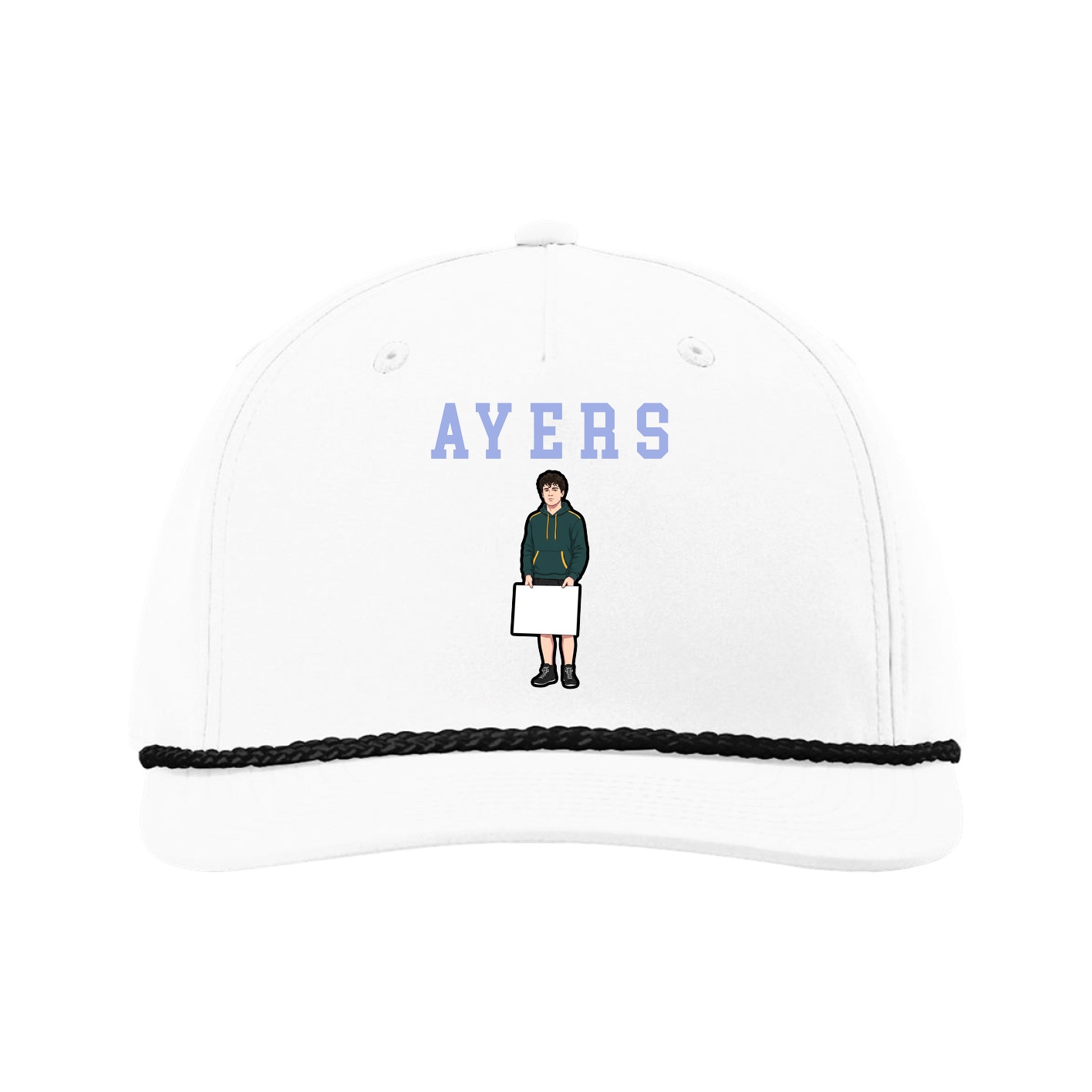 Five-Panel Classic Rope Cap — Shirsey in White