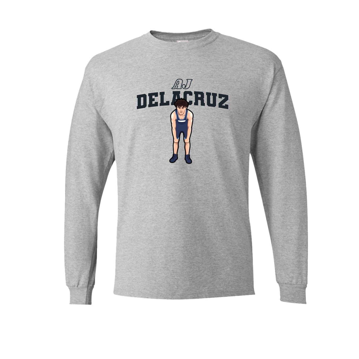 Long Sleeve Tee — Name Arch in Grey