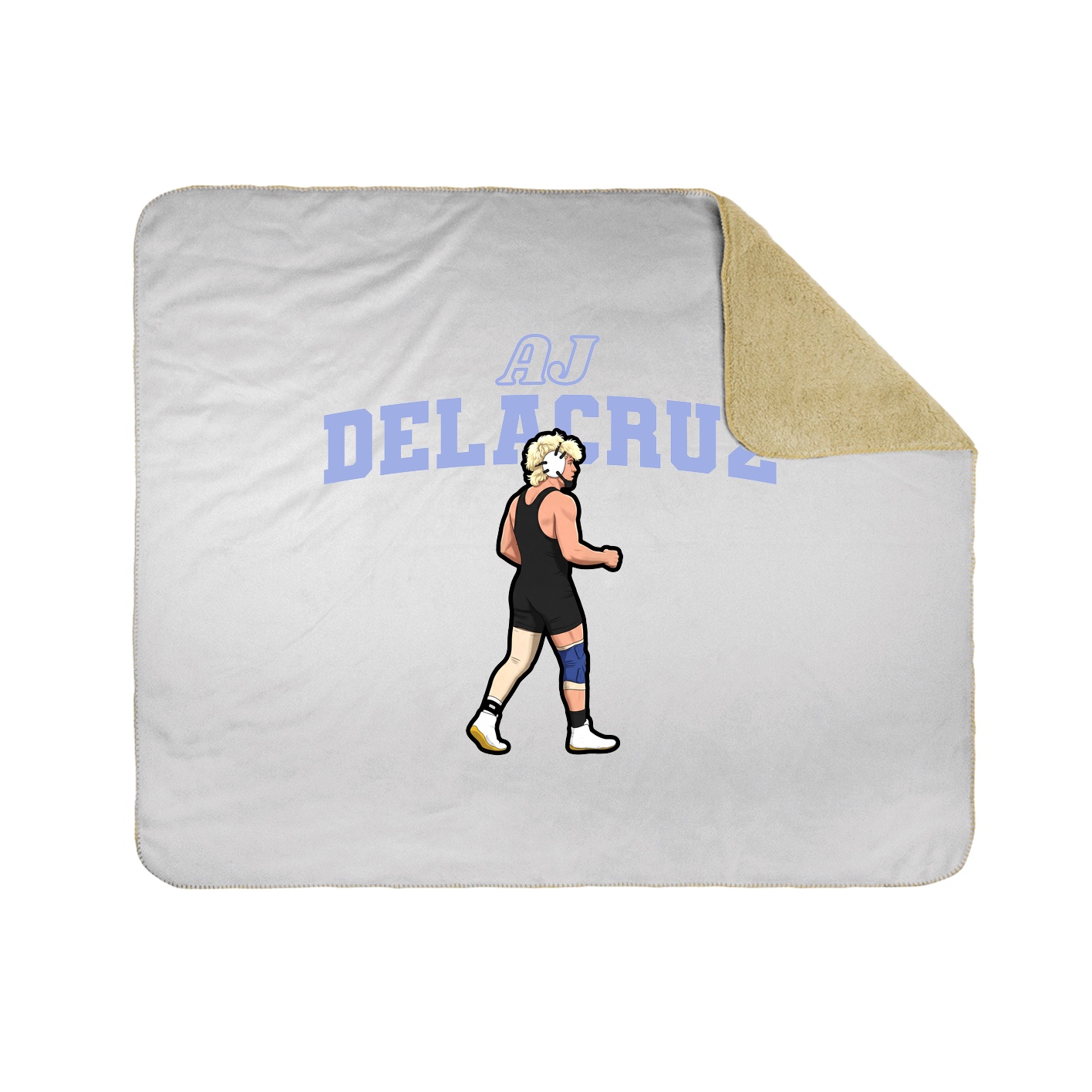 Throw Blanket — Name Arch in White