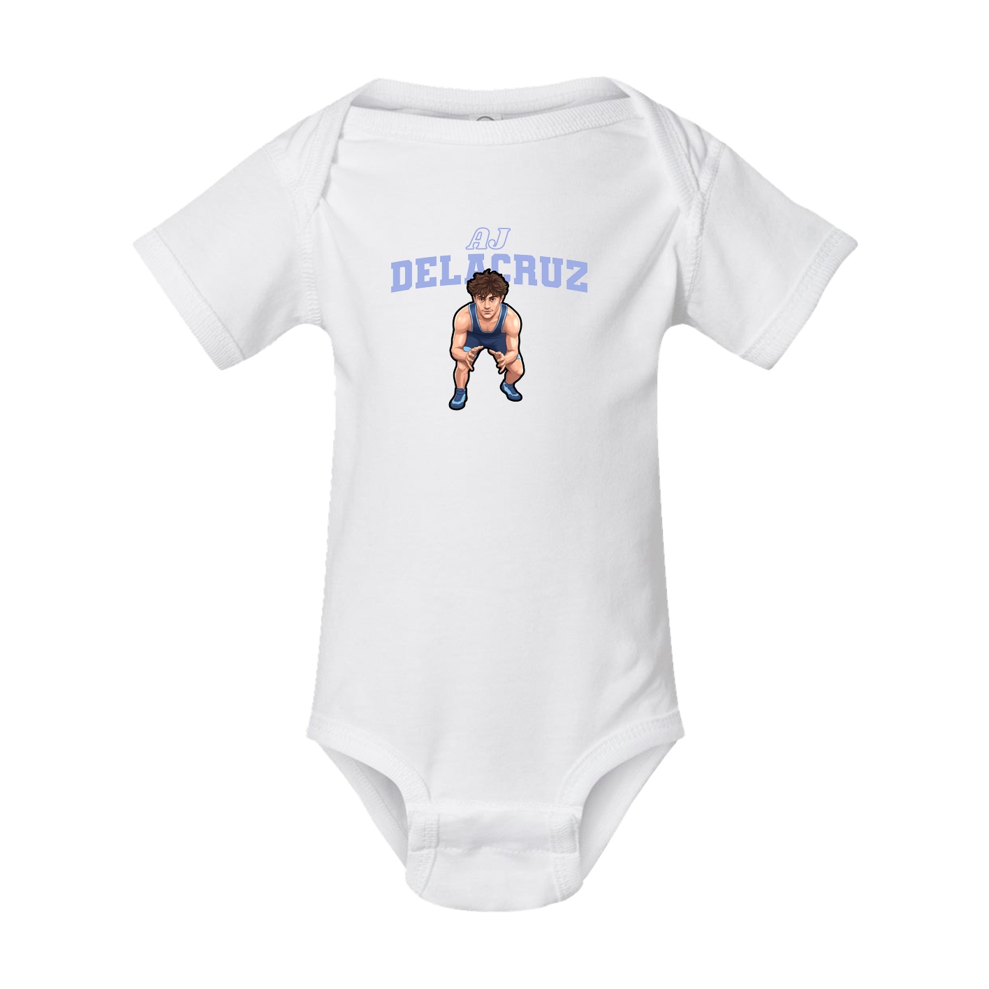 Baby Onesie — Name Arch in White