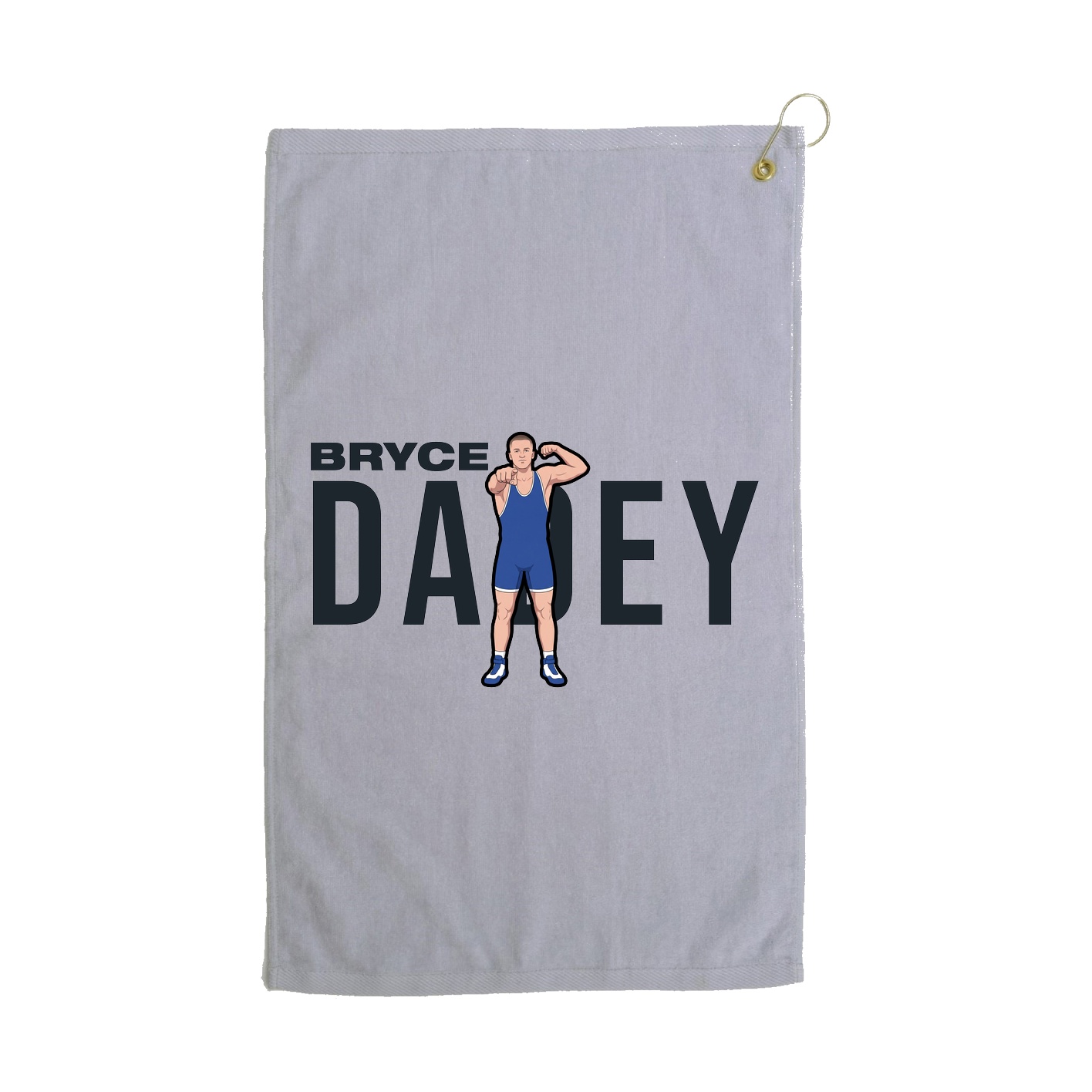 Golf Towel — Player Name in Grey