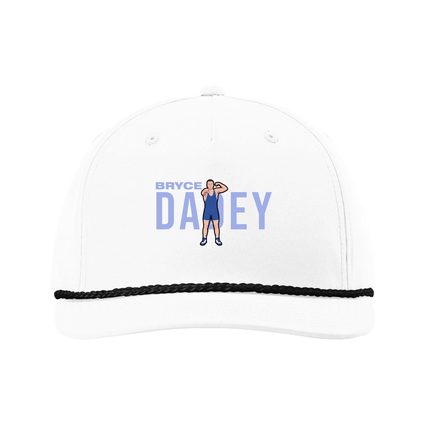 Five-Panel Classic Rope Cap — Player Name in White