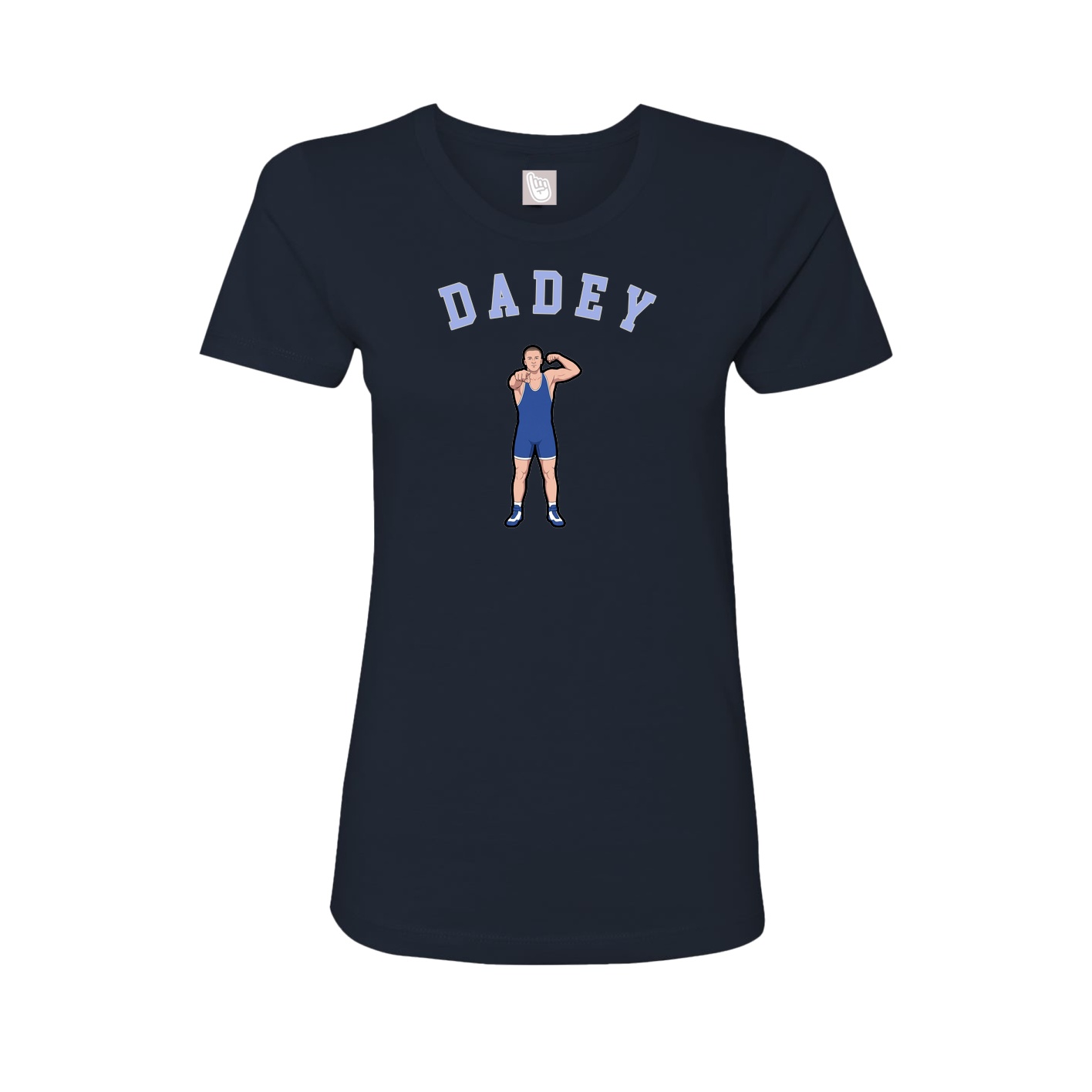 Fitted Women's Tee — Shirsey Arch in Navy
