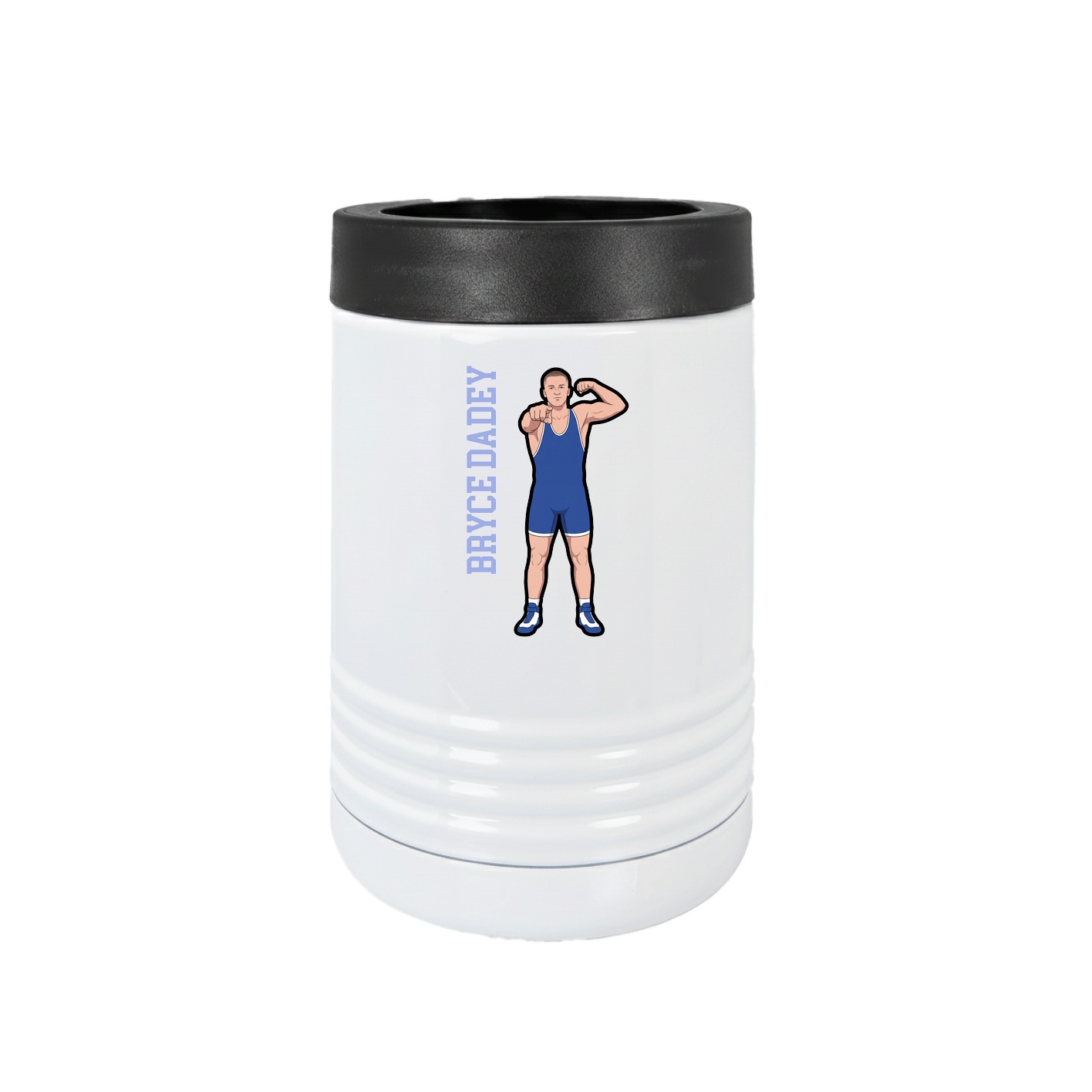 Beverage Holder — Name Vertical in White