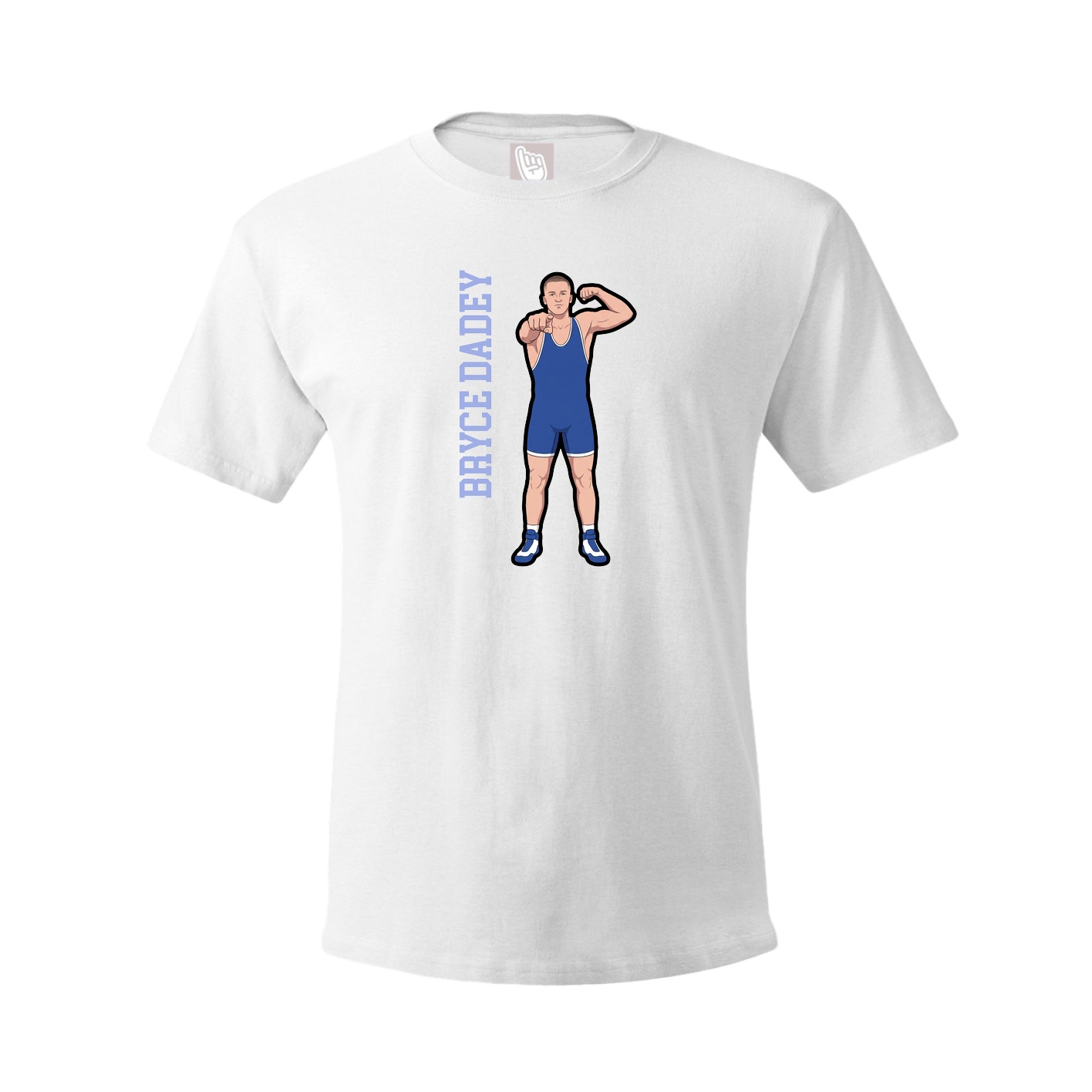 Youth Tee — Name Vertical in White