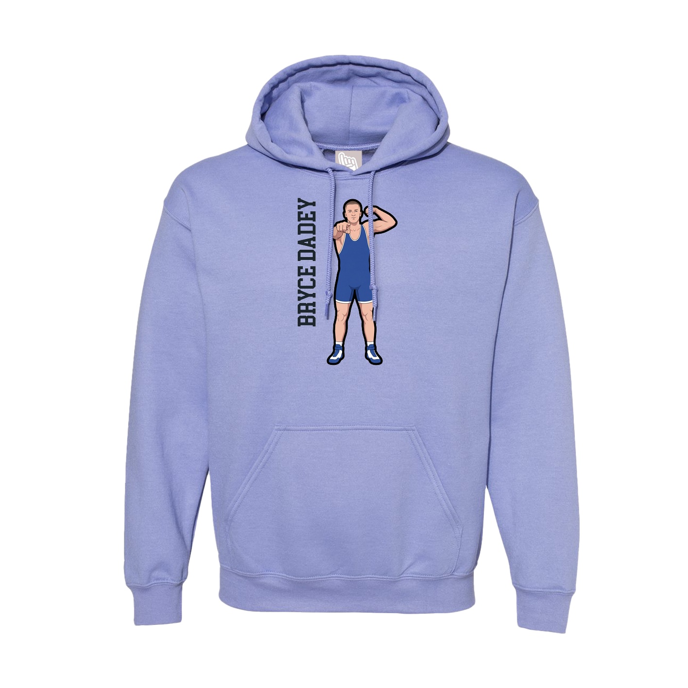 Hoodie — Name Vertical in Purple