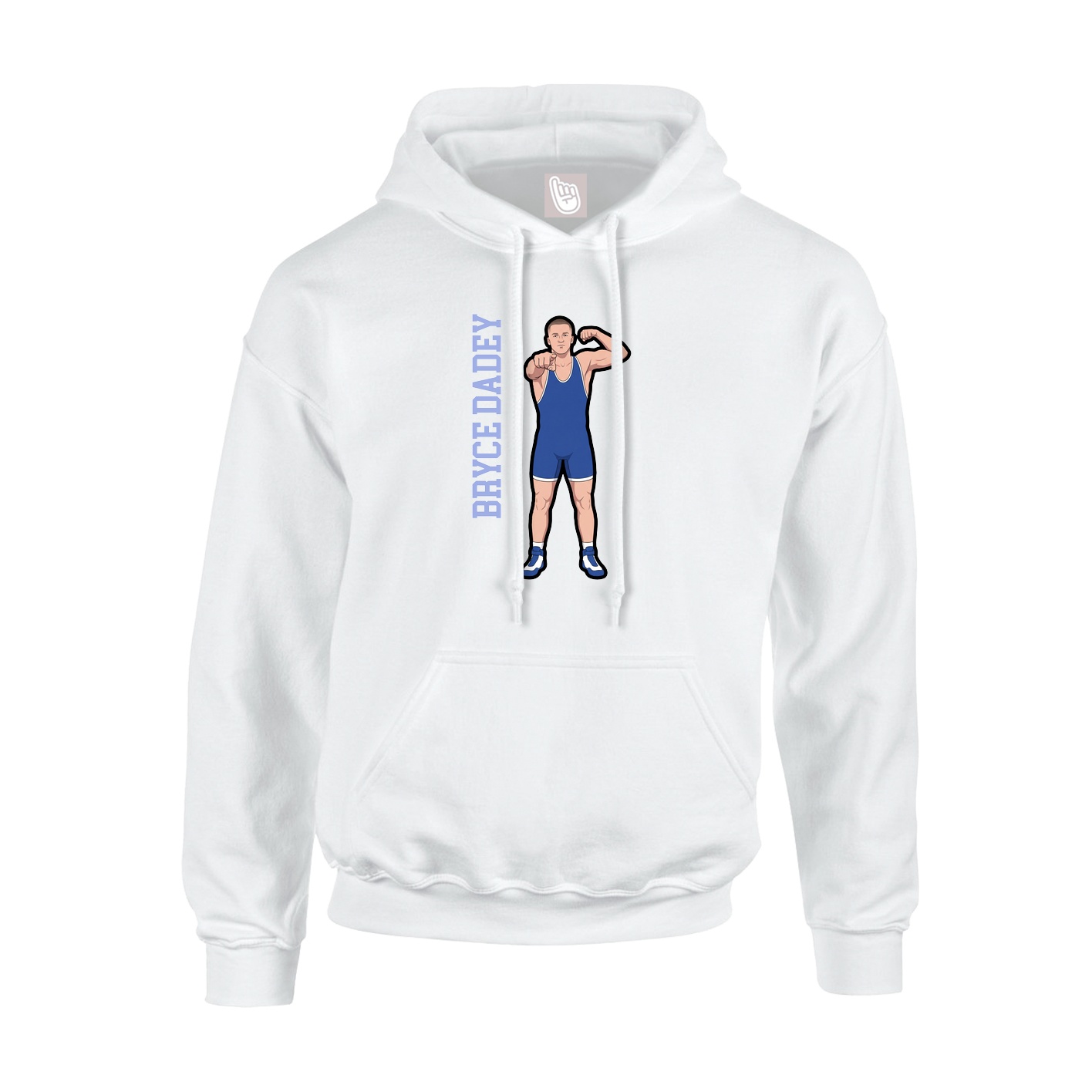 Youth Hoodie — Name Vertical in White