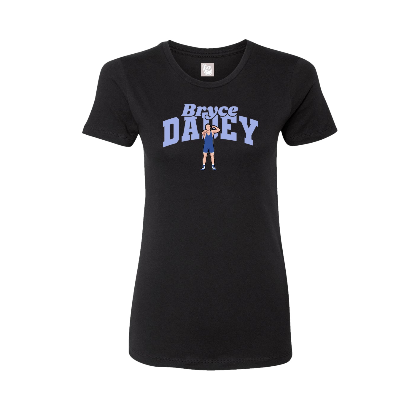 Fitted Women's Tee — Signature Arch in Black
