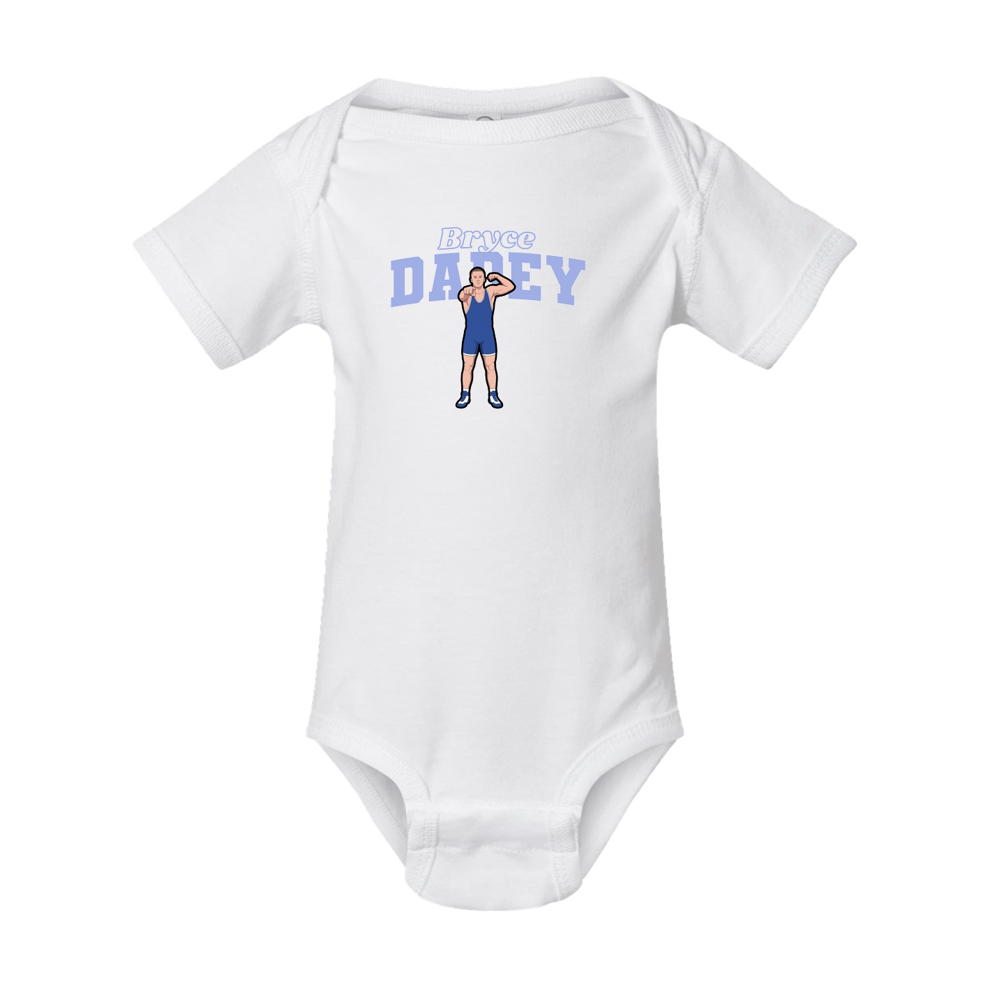Baby Onesie — Name Arch in White
