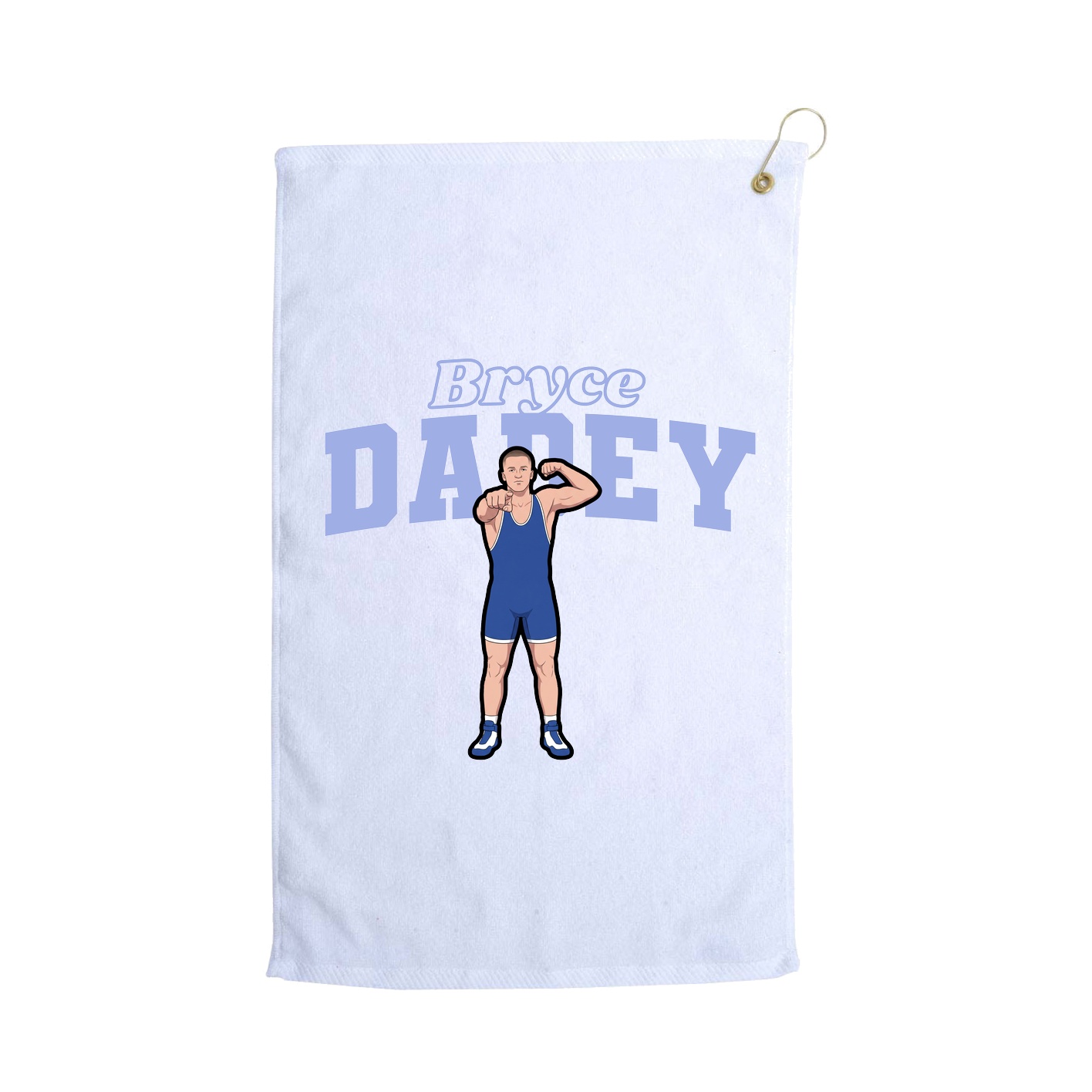 Golf Towel — Name Arch in White