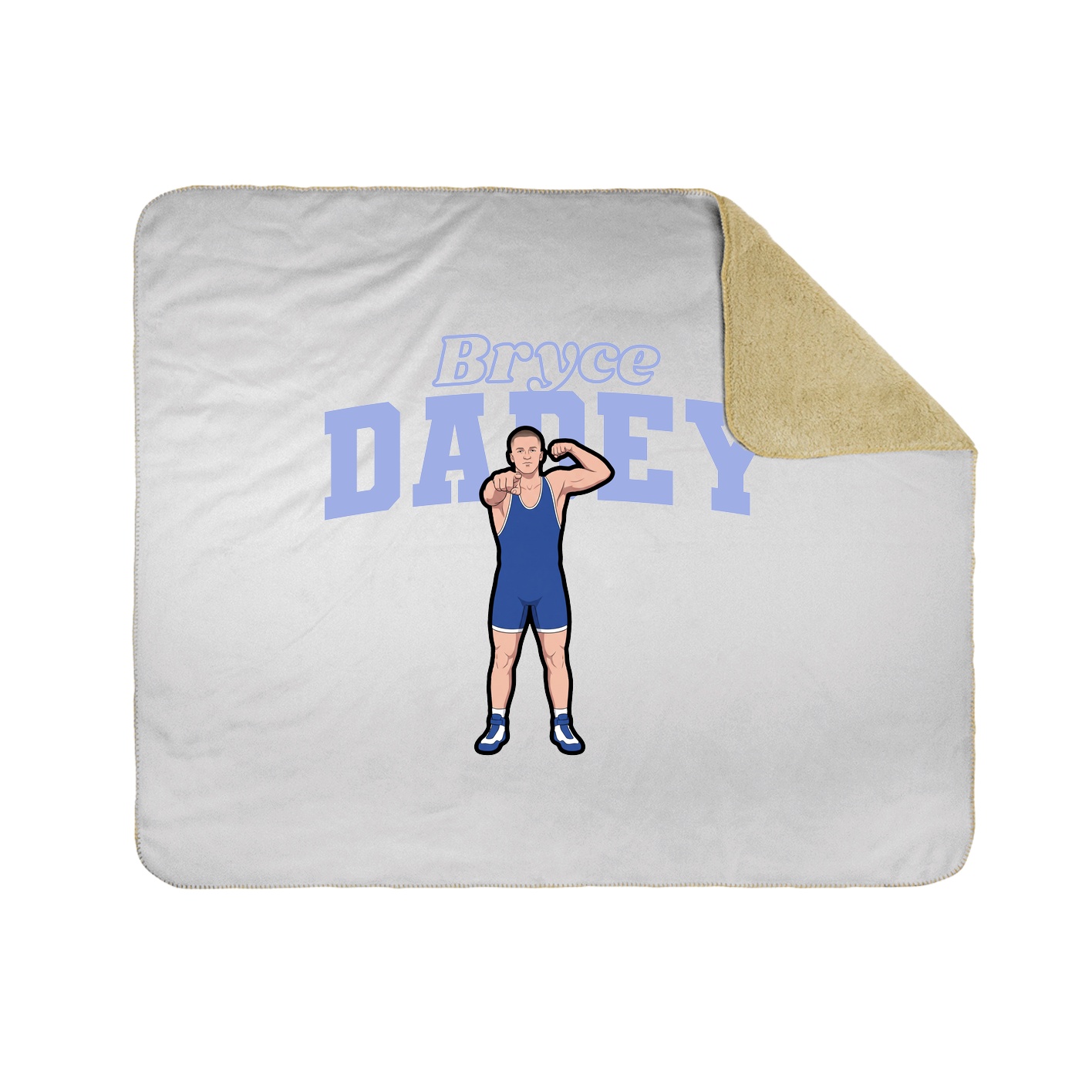 Throw Blanket — Name Arch in White