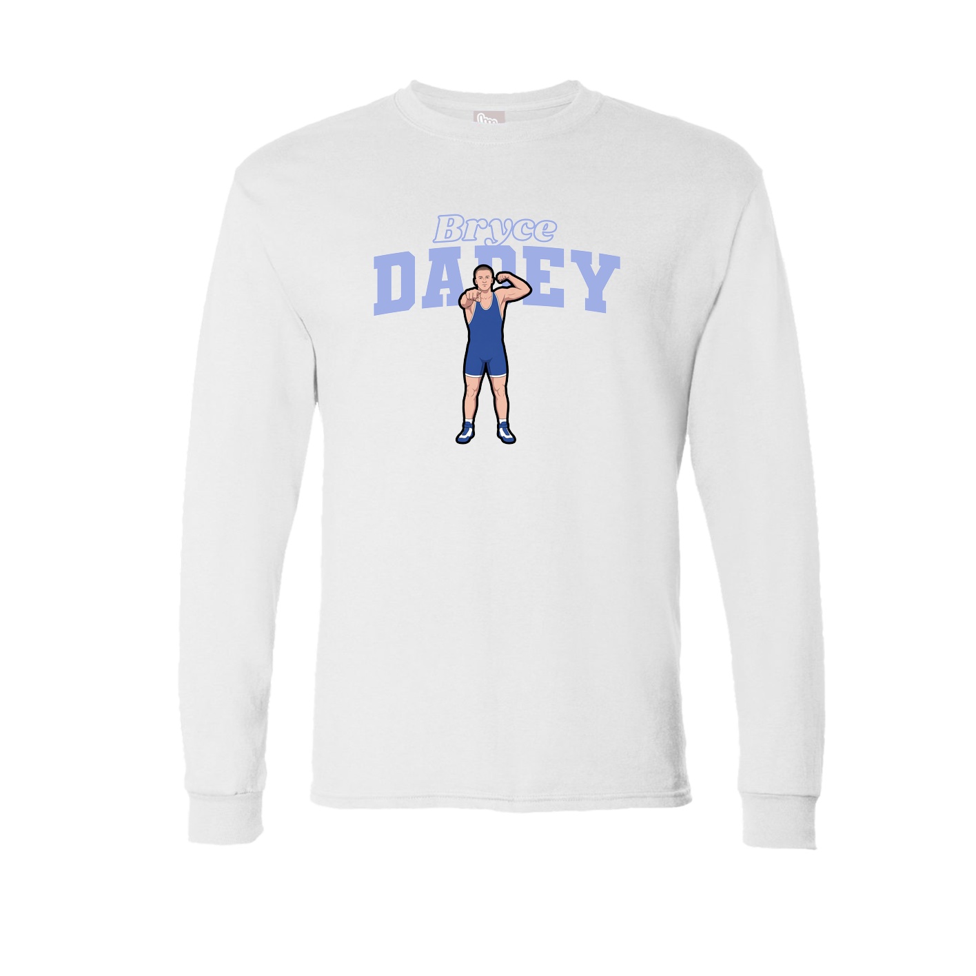 Long Sleeve Tee — Name Arch in White