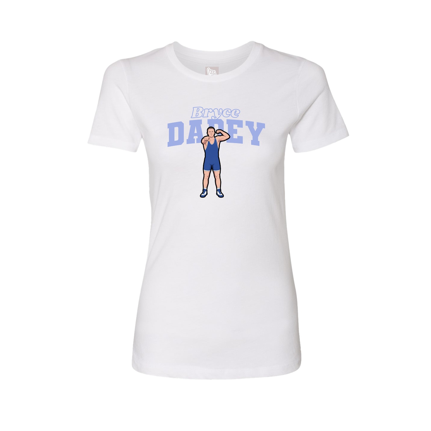 Fitted Women's Tee — Name Arch in White