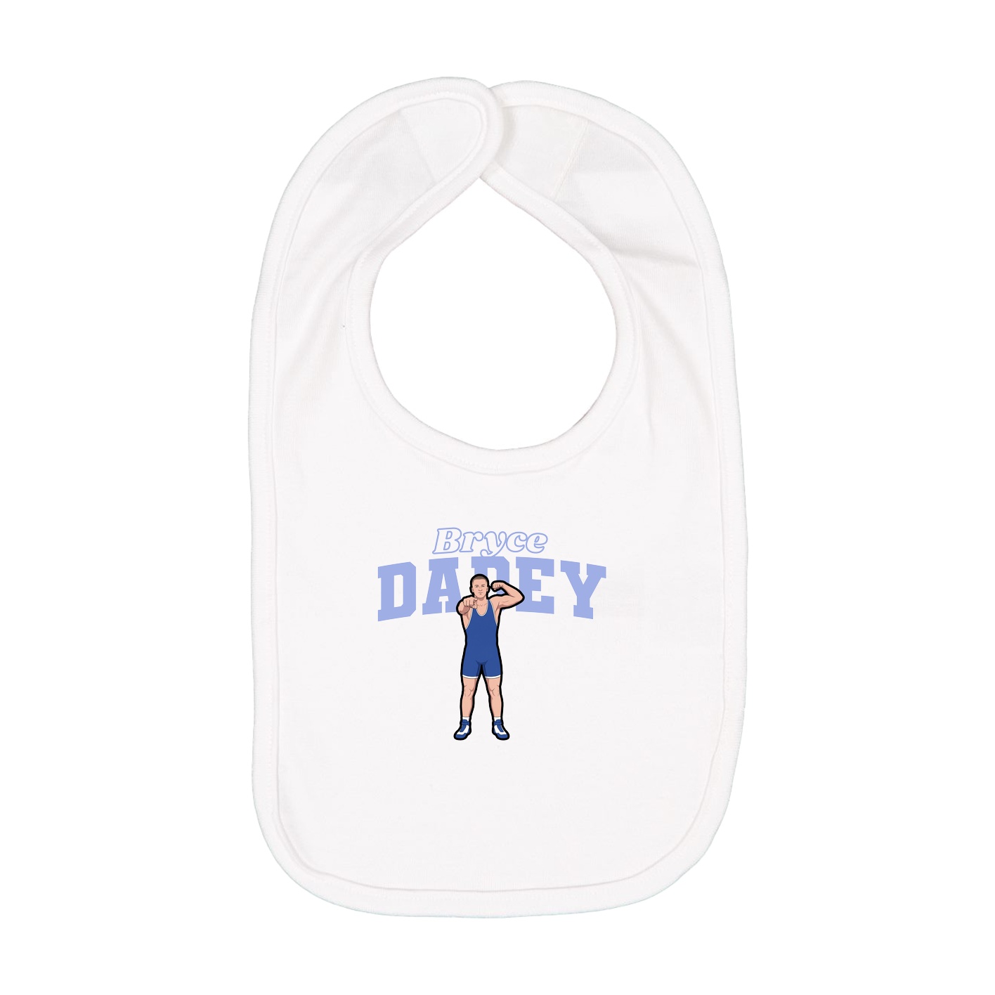 Infant Bib — Name Arch in White
