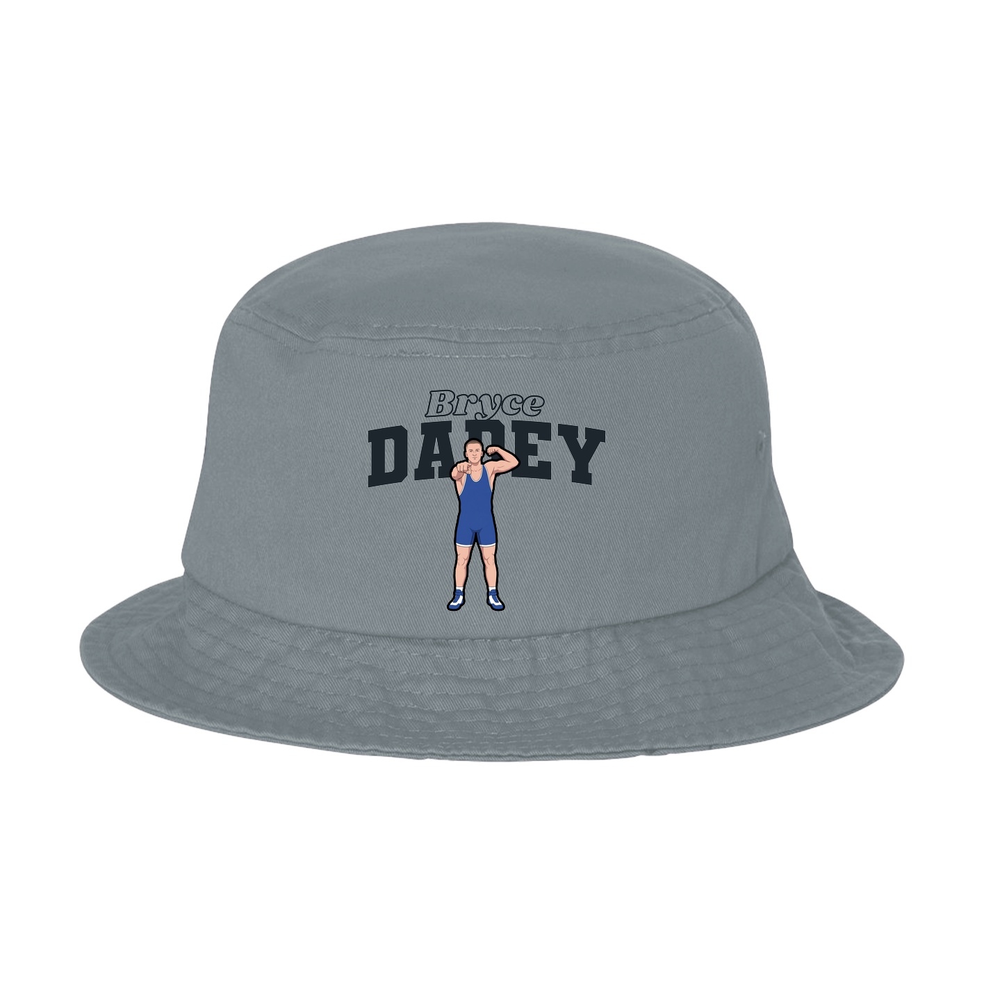 Bucket Cap — Name Arch in Grey