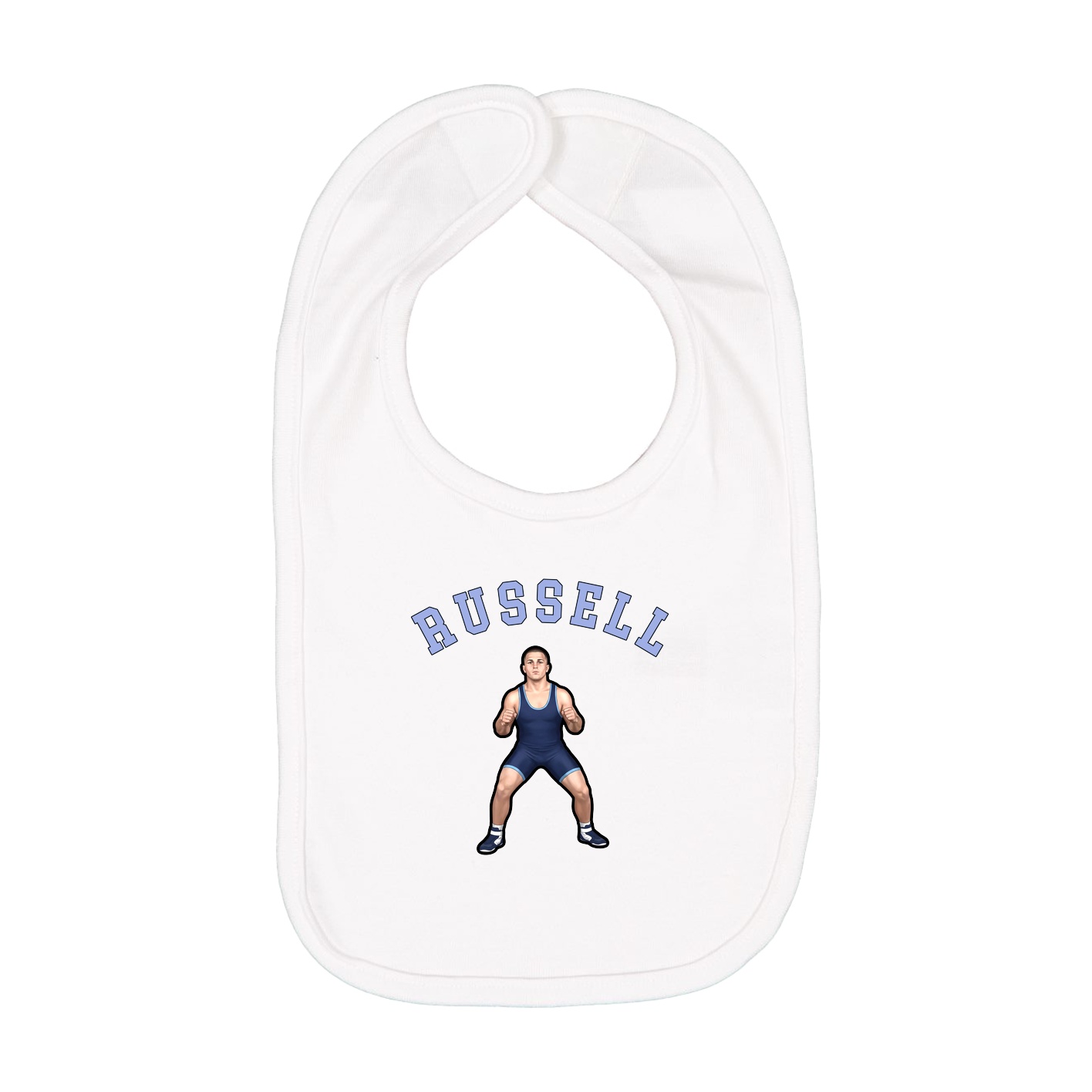 Infant Bib — Shirsey Arch in White