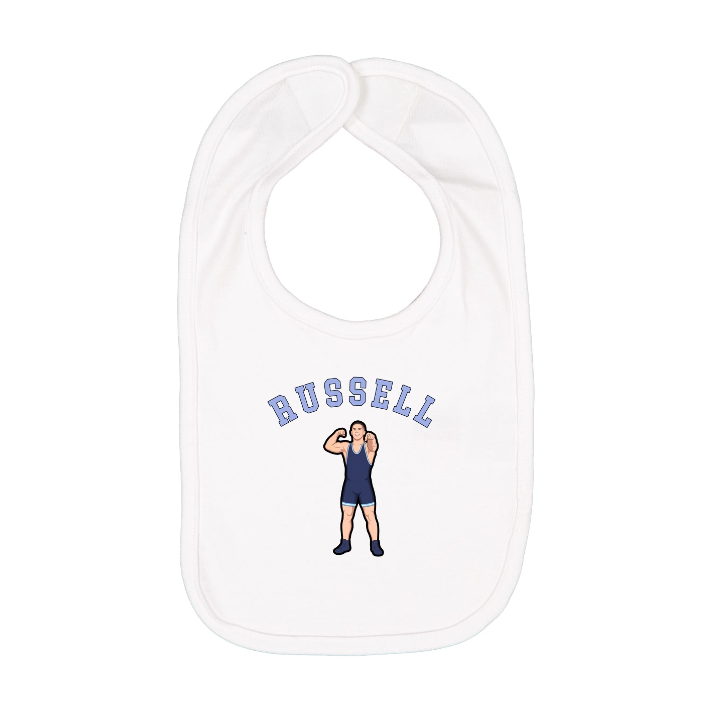Infant Bib — Shirsey Arch in White