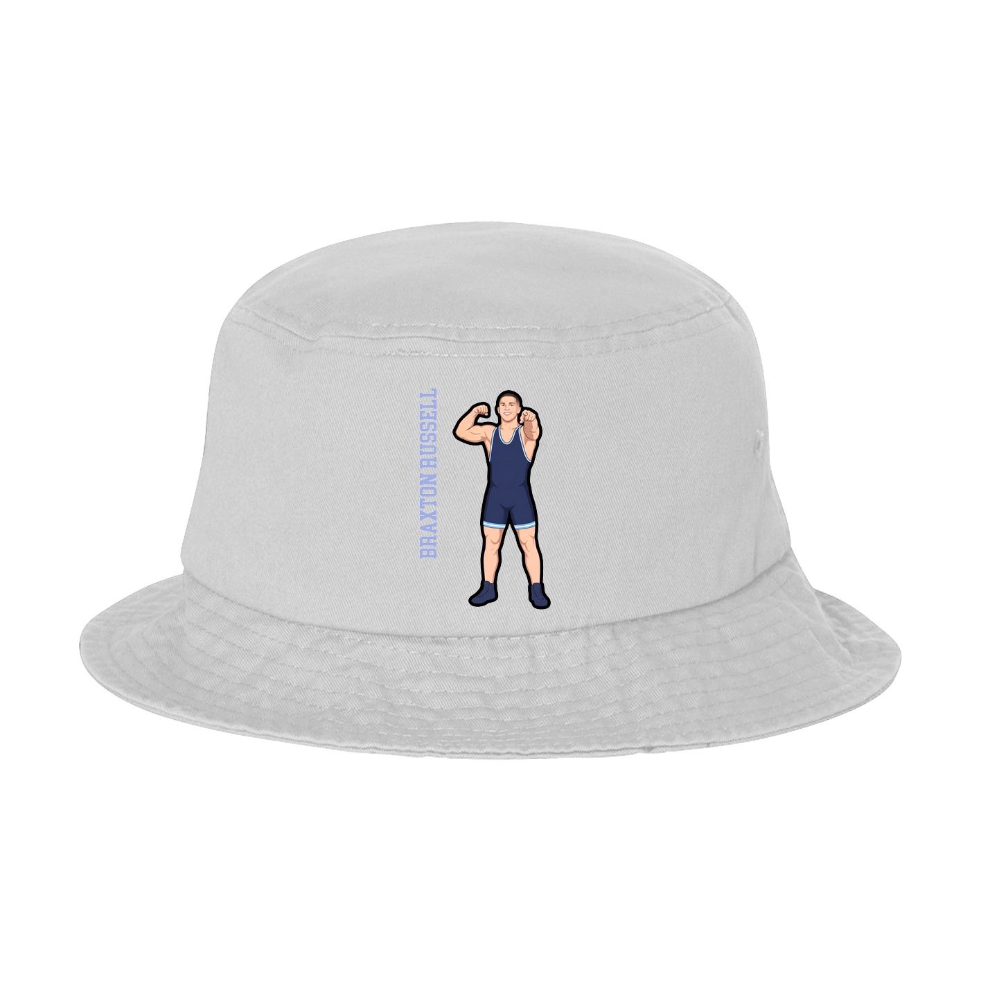 Bucket Cap — Name Vertical in White
