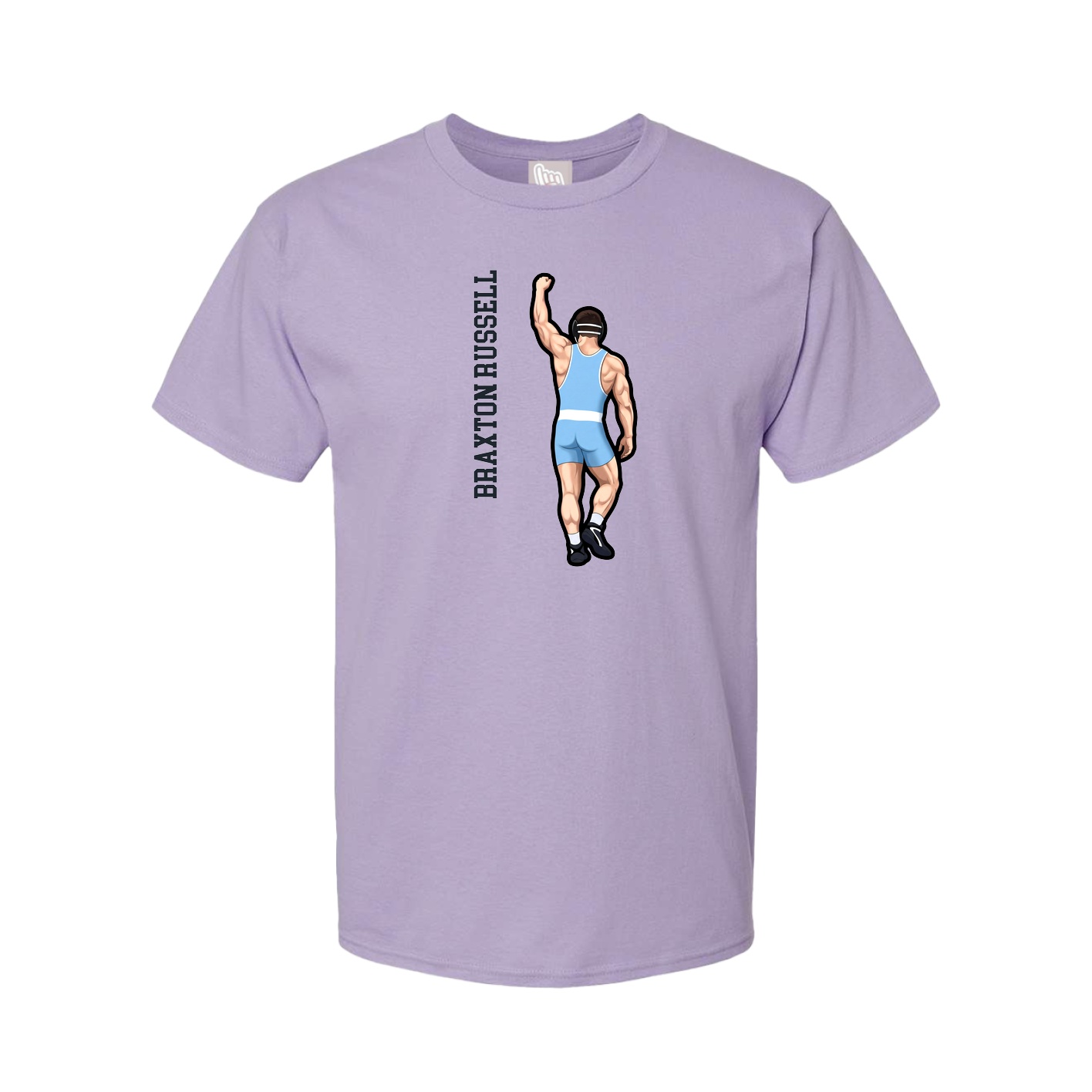 Tee — Name Vertical in Purple