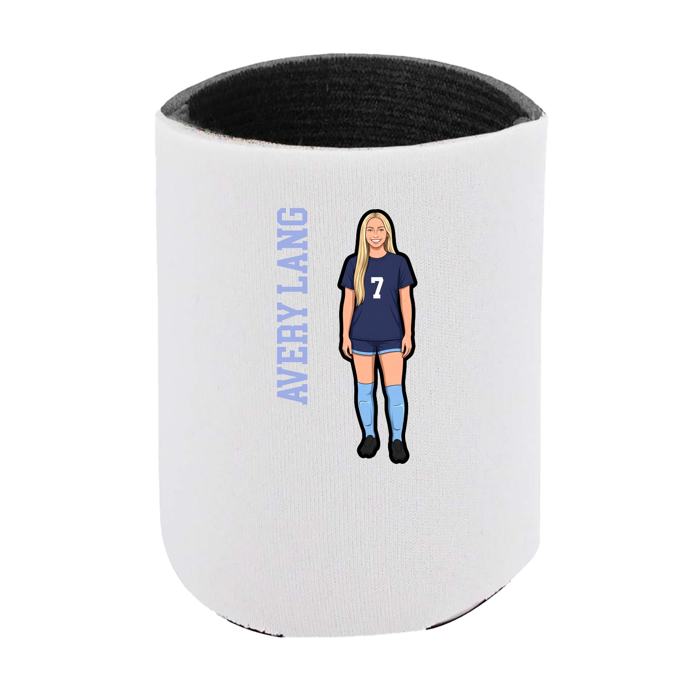 Can Holder — Name Vertical in White
