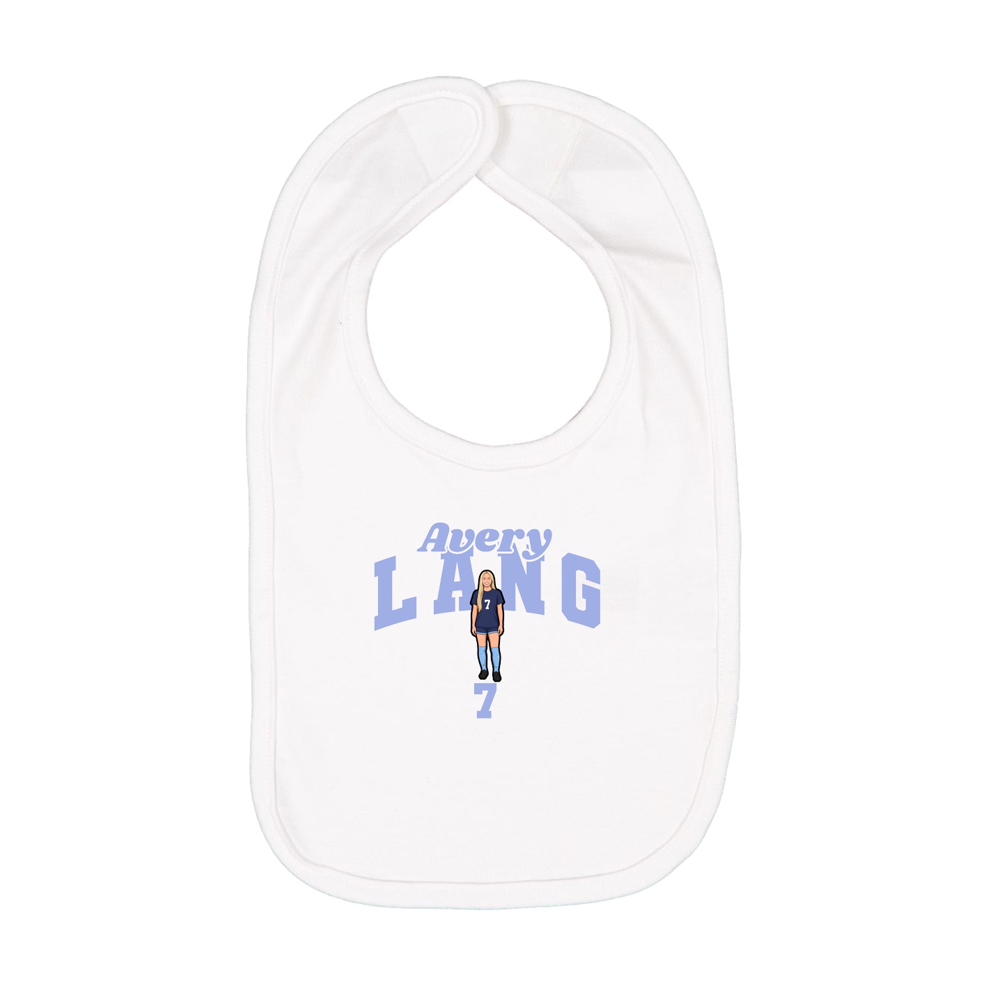 Infant Bib — Signature Arch in White