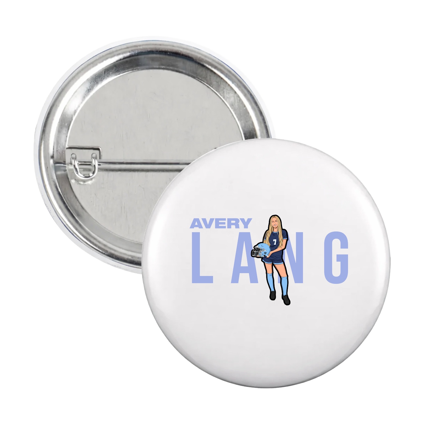Game Day Button — Player Name in White