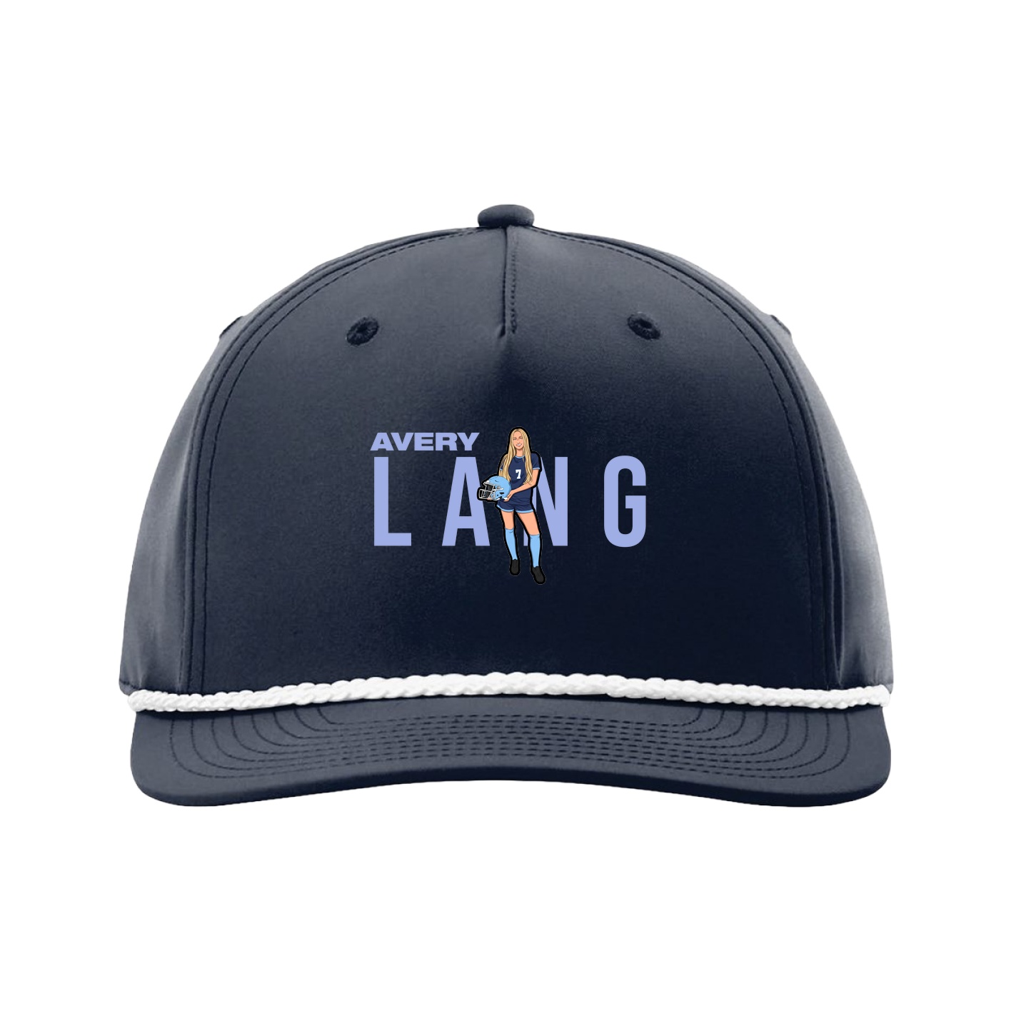 Five-Panel Classic Rope Cap — Player Name in Navy