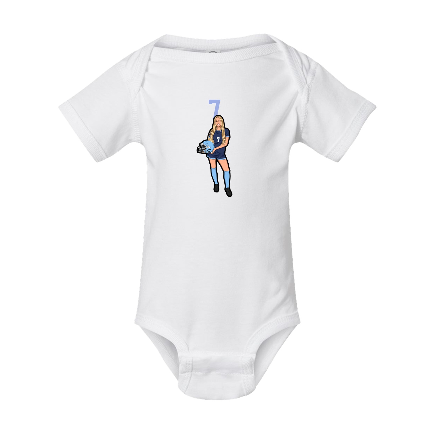 Baby Onesie — Number Top in White