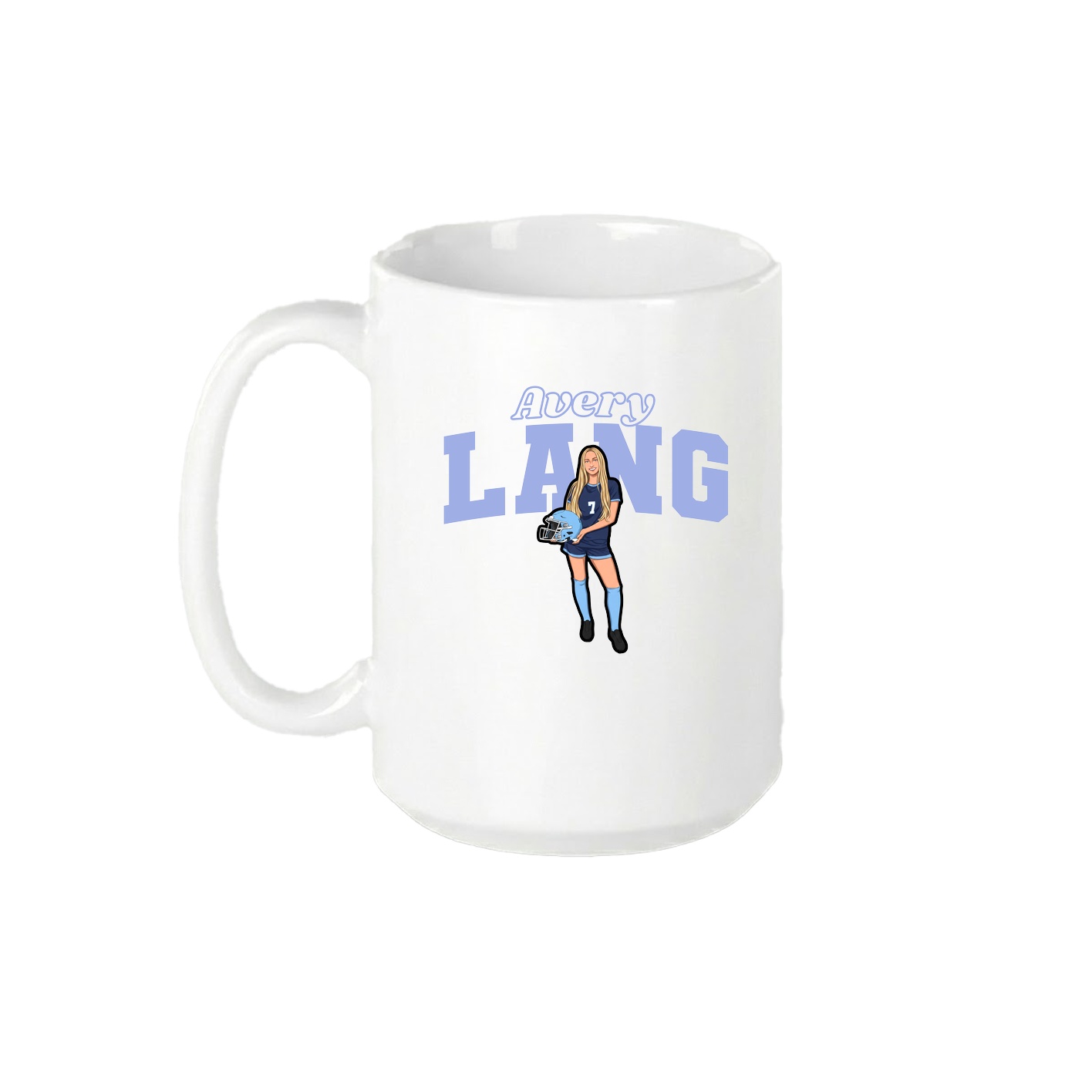 15oz Coffee Mug — Name Arch in White