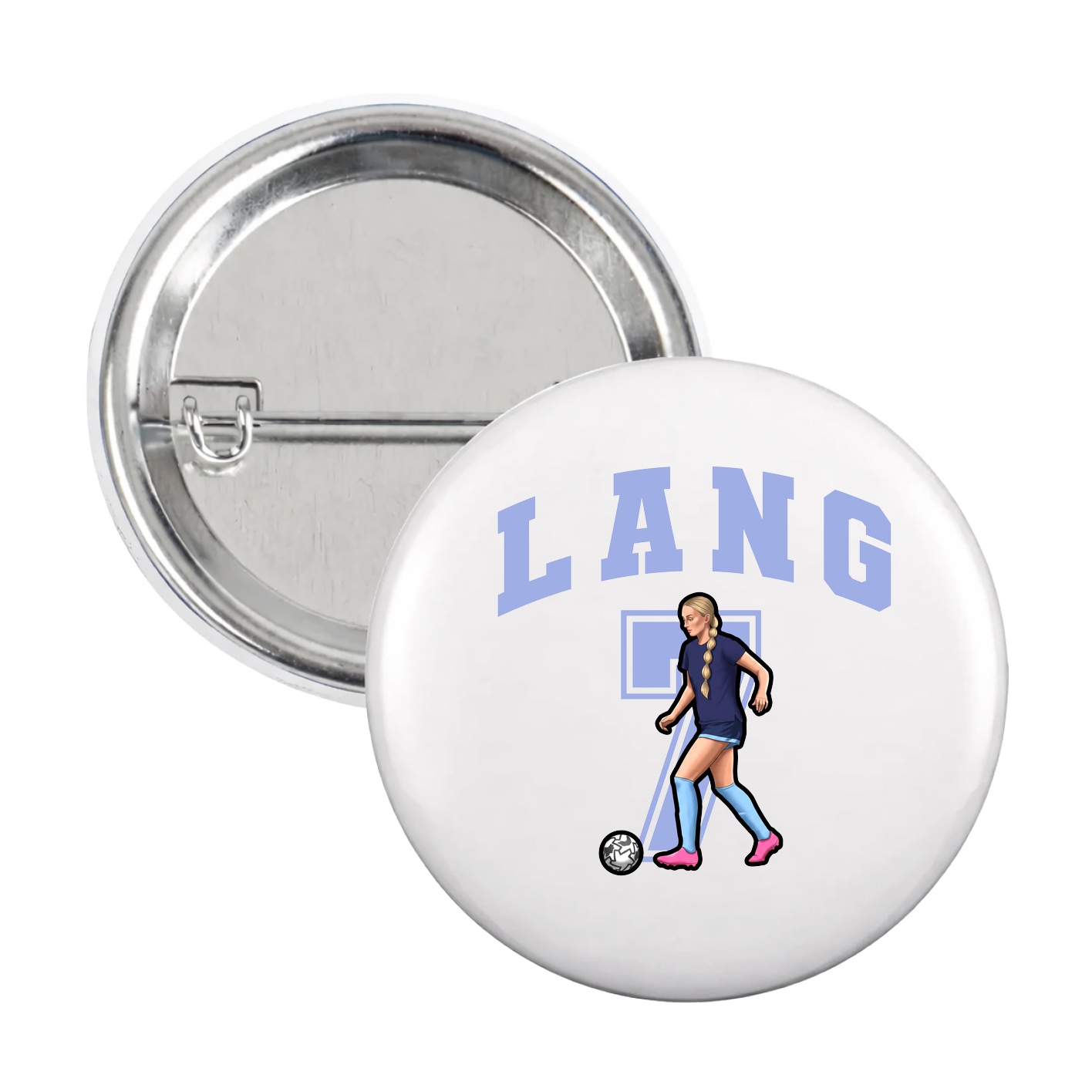 Game Day Button — Number in White