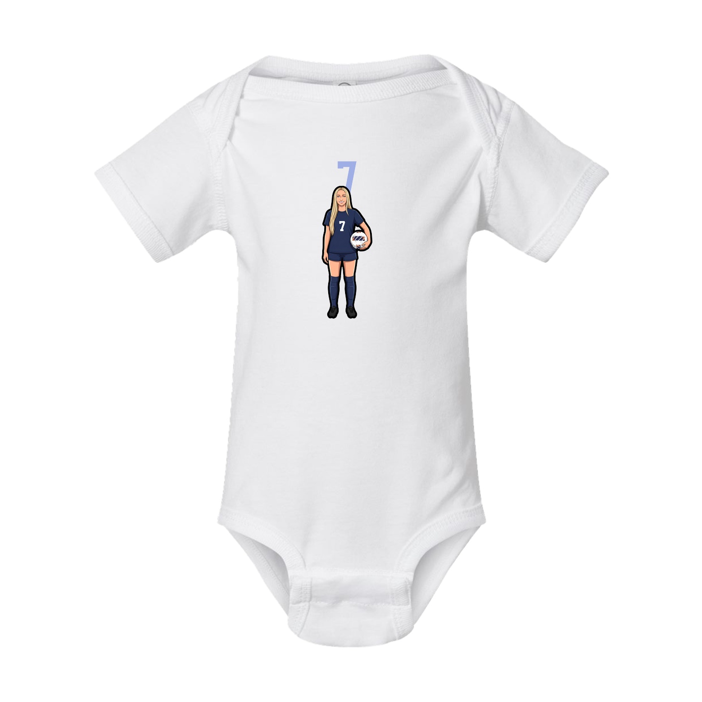 Baby Onesie — Number Top in White