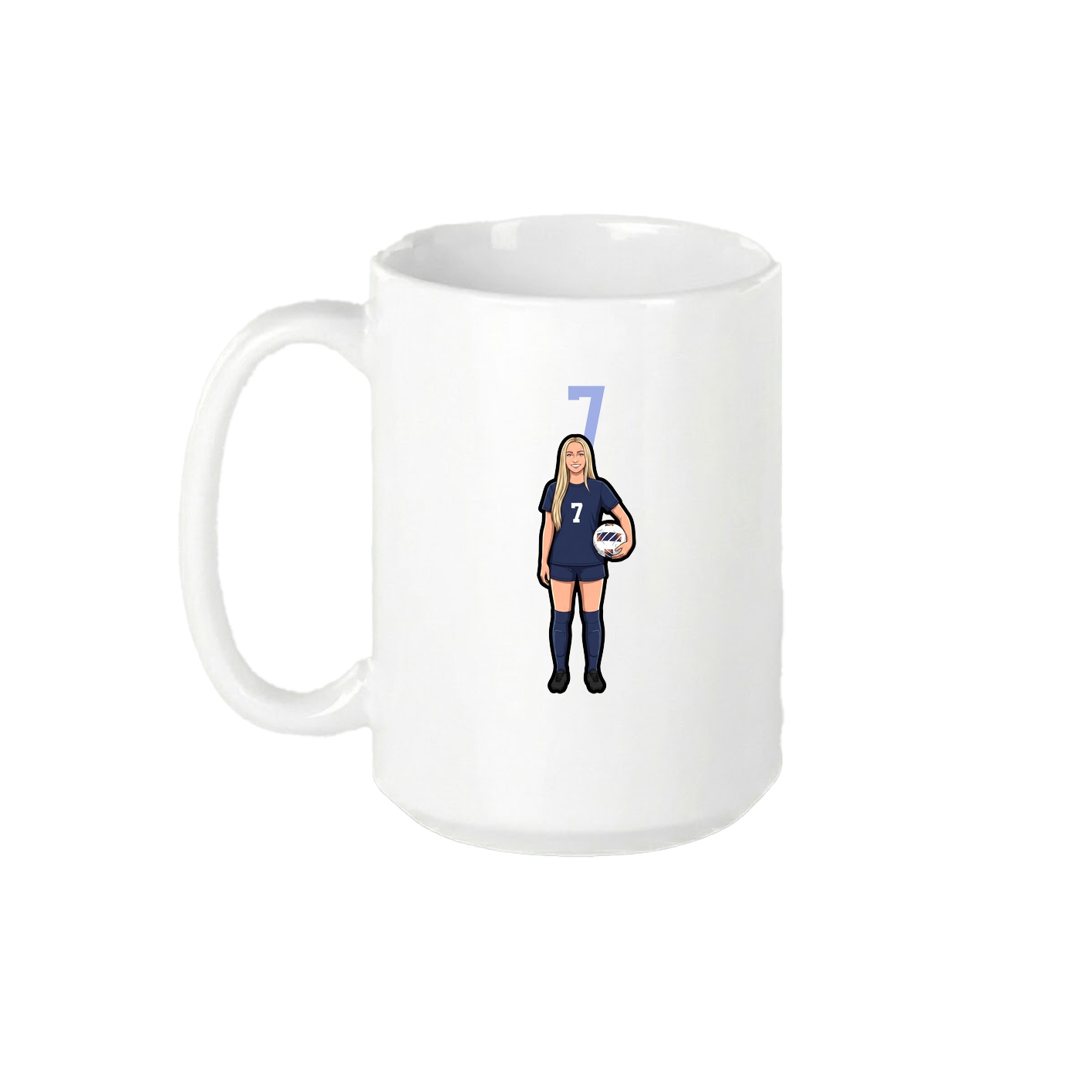 15oz Coffee Mug — Number Top in White