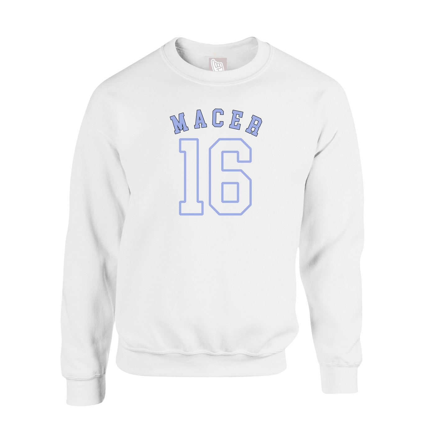 Fleece Crew — Shirsey Arch in White