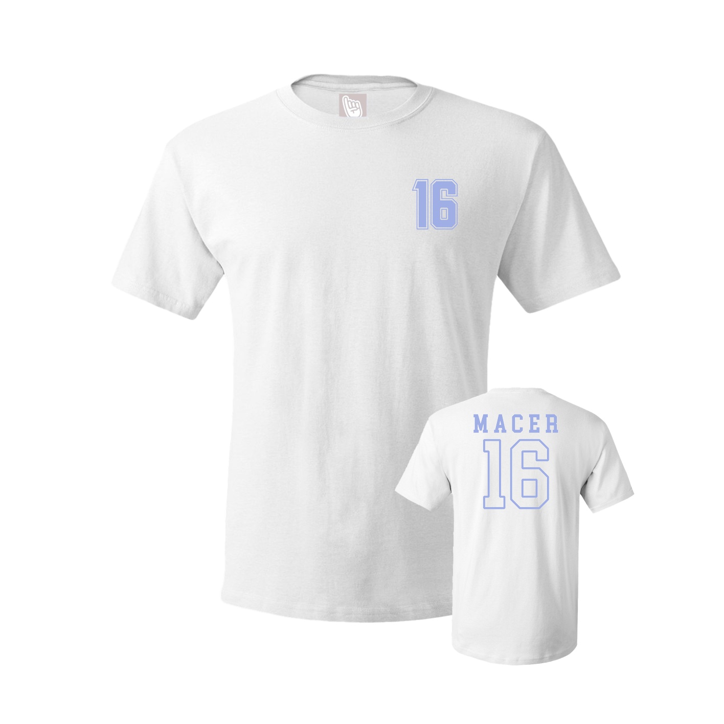 Youth Tee — Chest Back in White