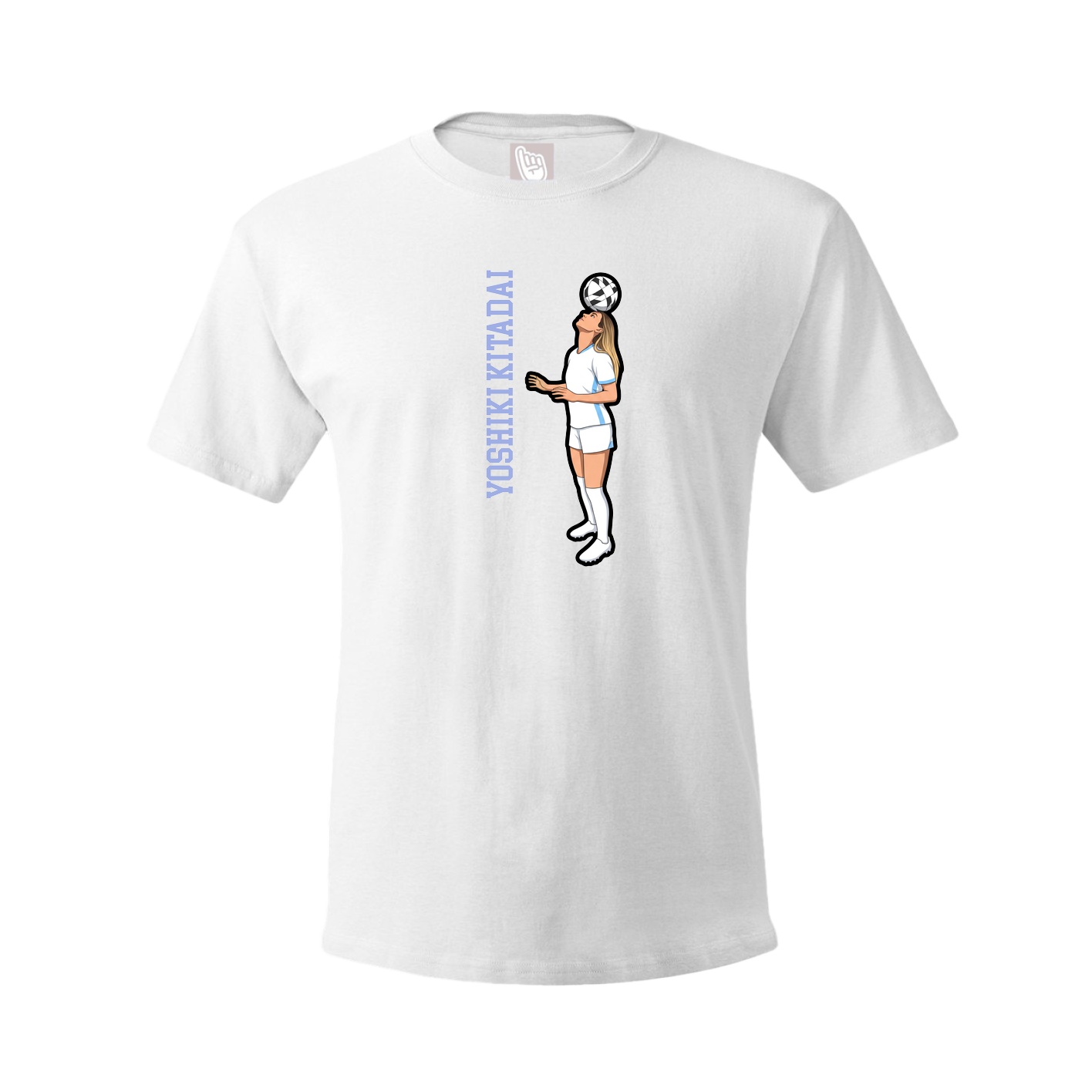 Youth Tee — Name Vertical in White