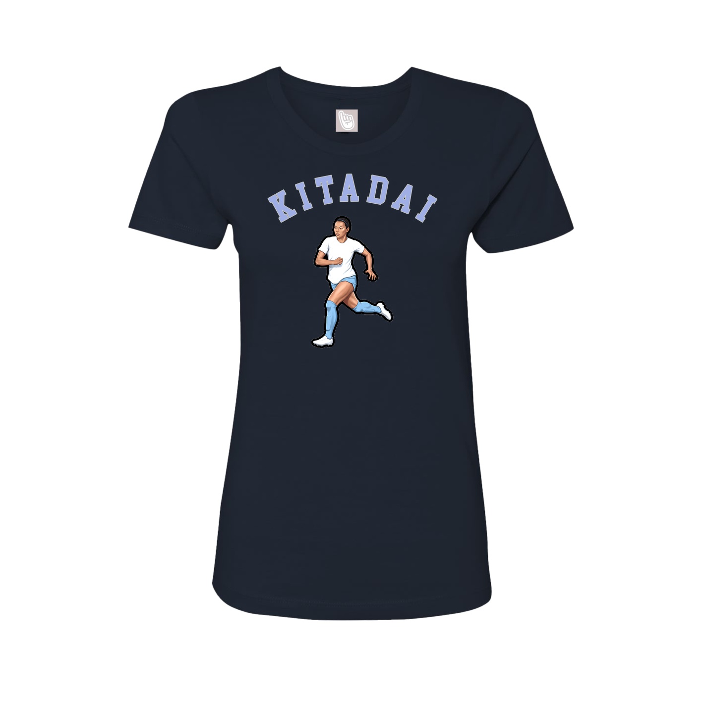 Fitted Women's Tee — Shirsey Arch in Navy