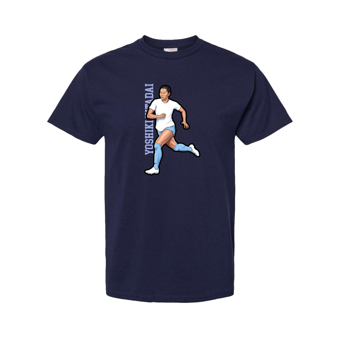 Youth Tee — Name Vertical in Navy
