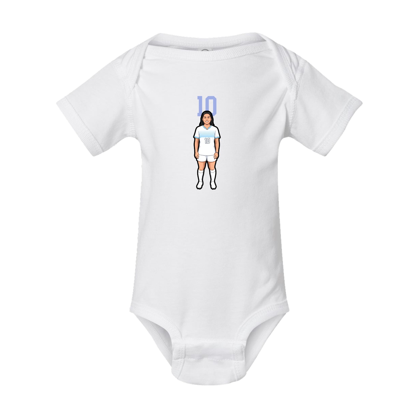 Baby Onesie — Number Top in White