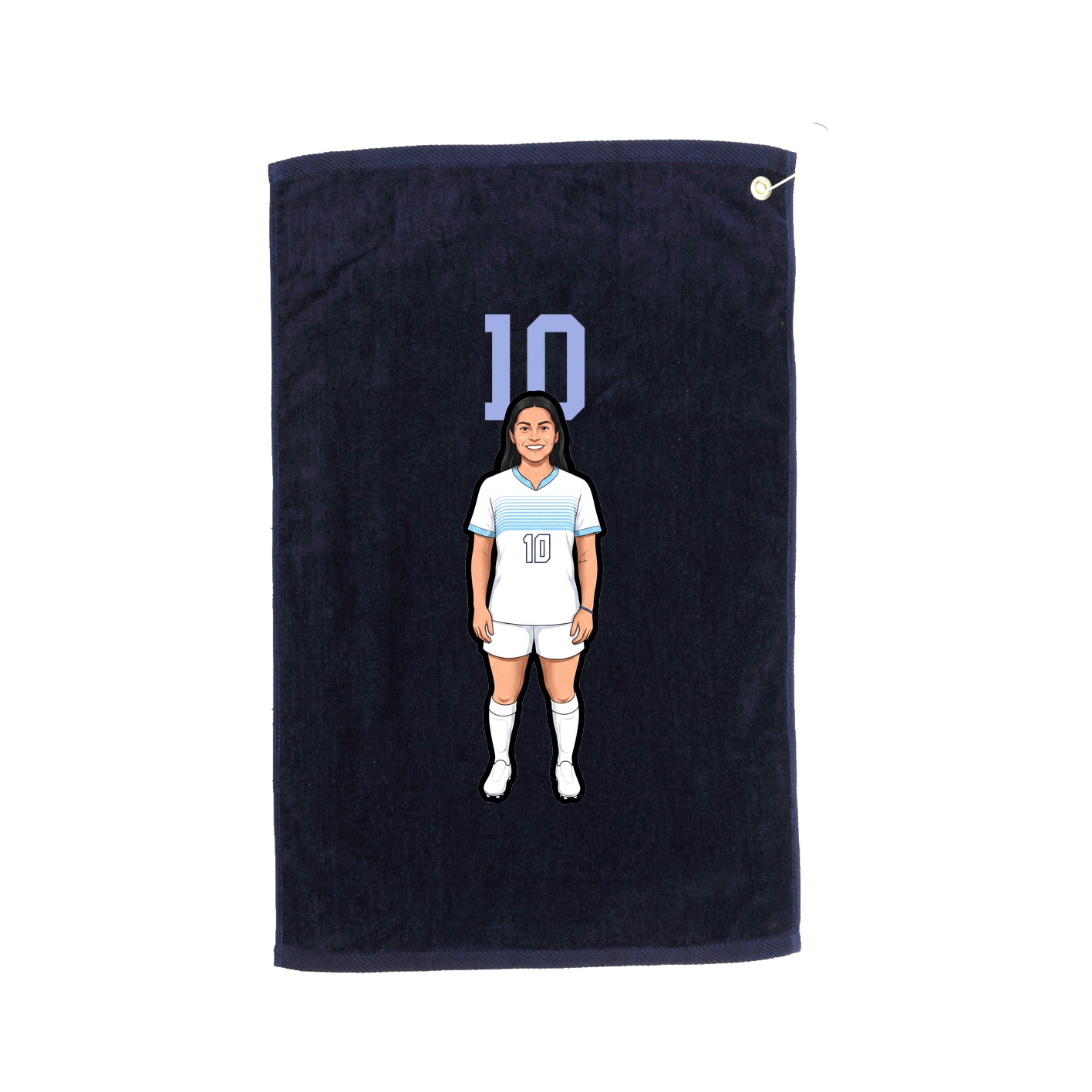 Golf Towel — Number Top in Navy