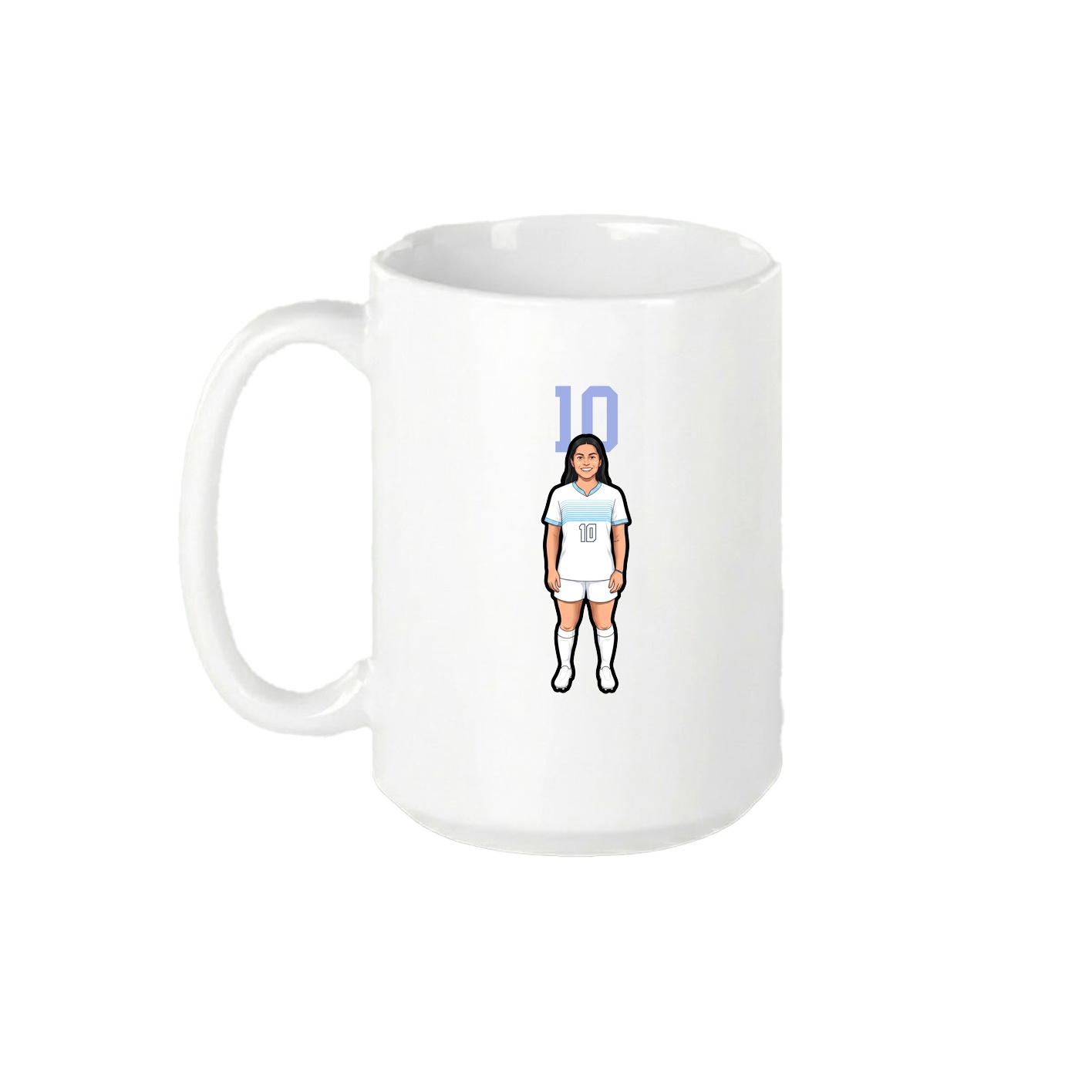 15oz Coffee Mug — Number Top in White