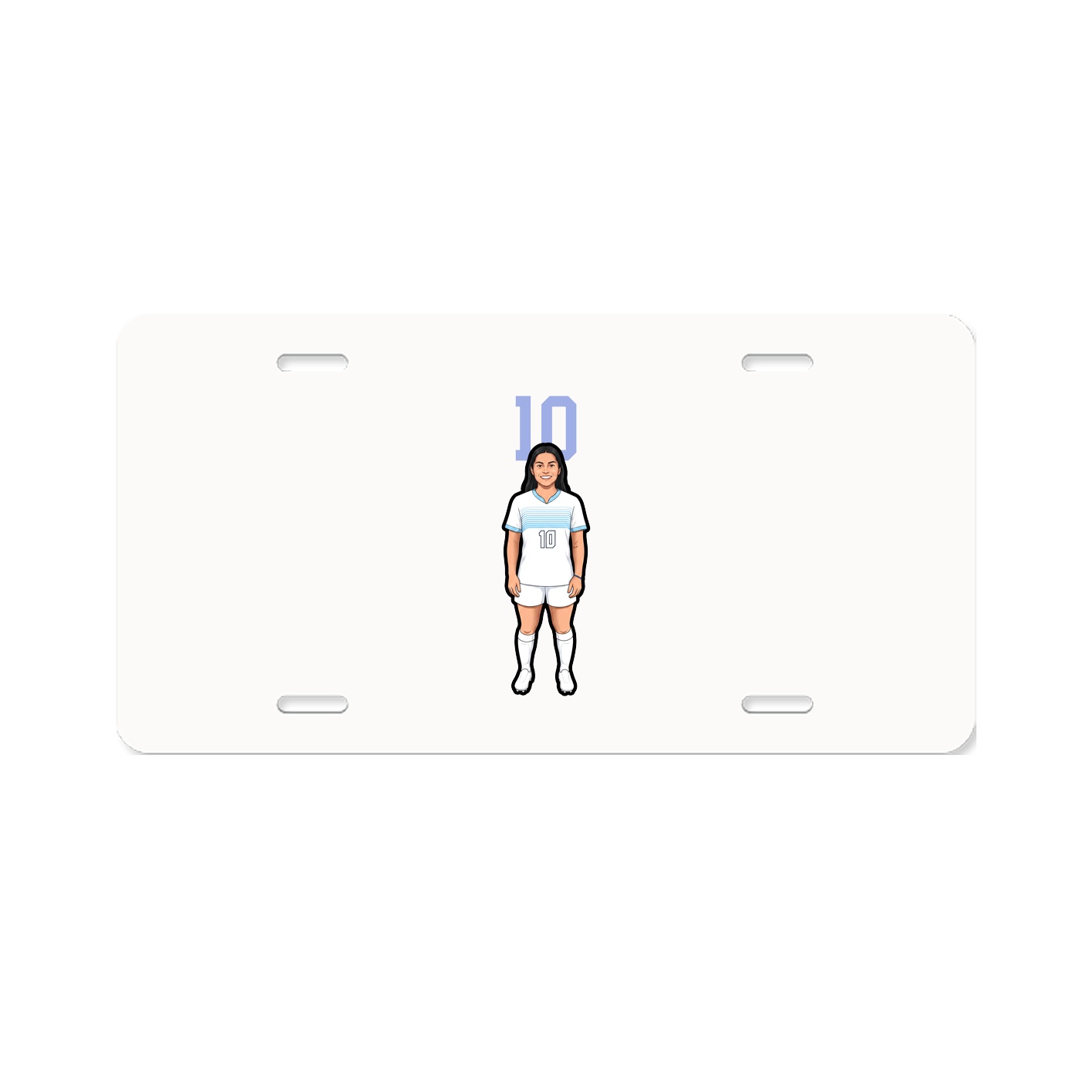 License Plate — Number Top in Classic