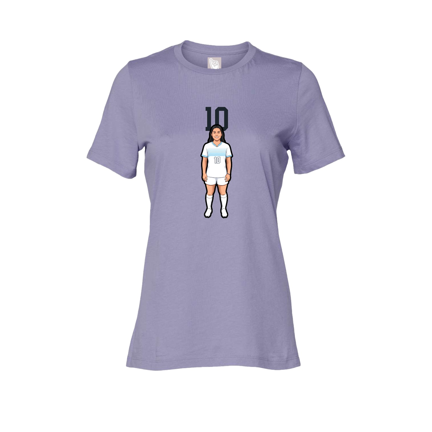Fitted Women's Tee — Number Top in Purple