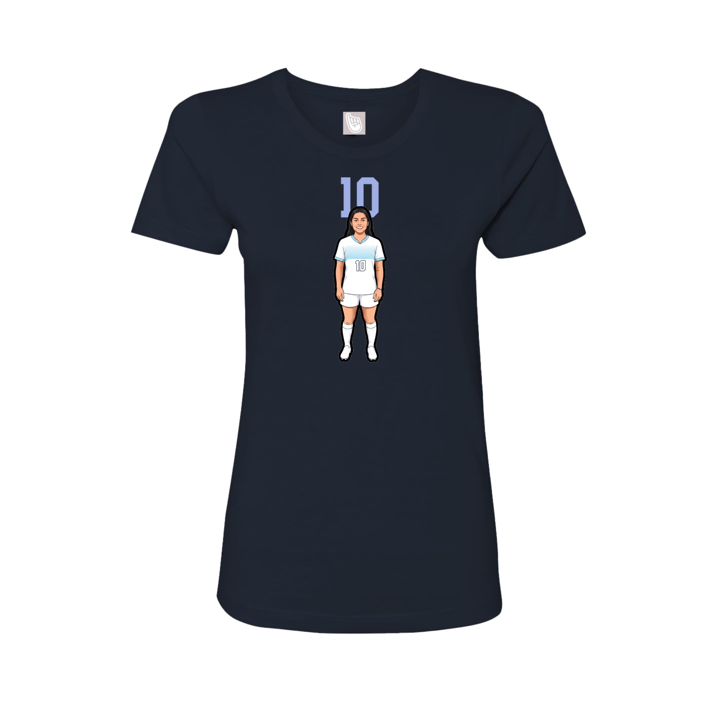 Womens Tee — Number Top in Navy