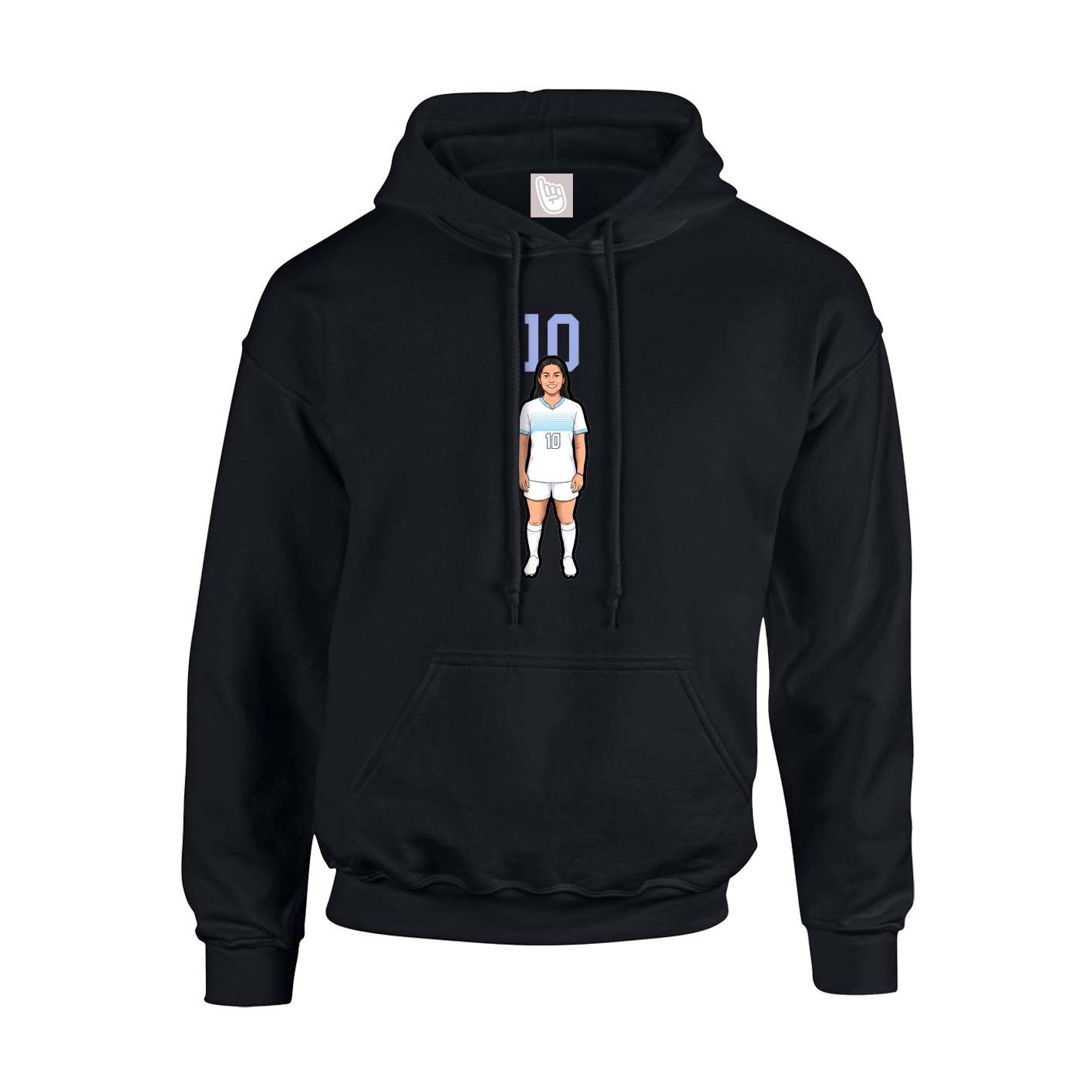Hoodie — Number Top in Black