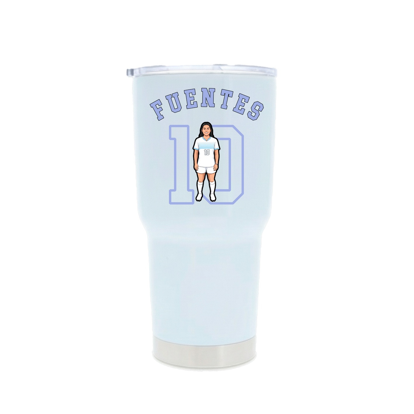 30oz Stainless Steel Tumbler — Shirsey Arch in White
